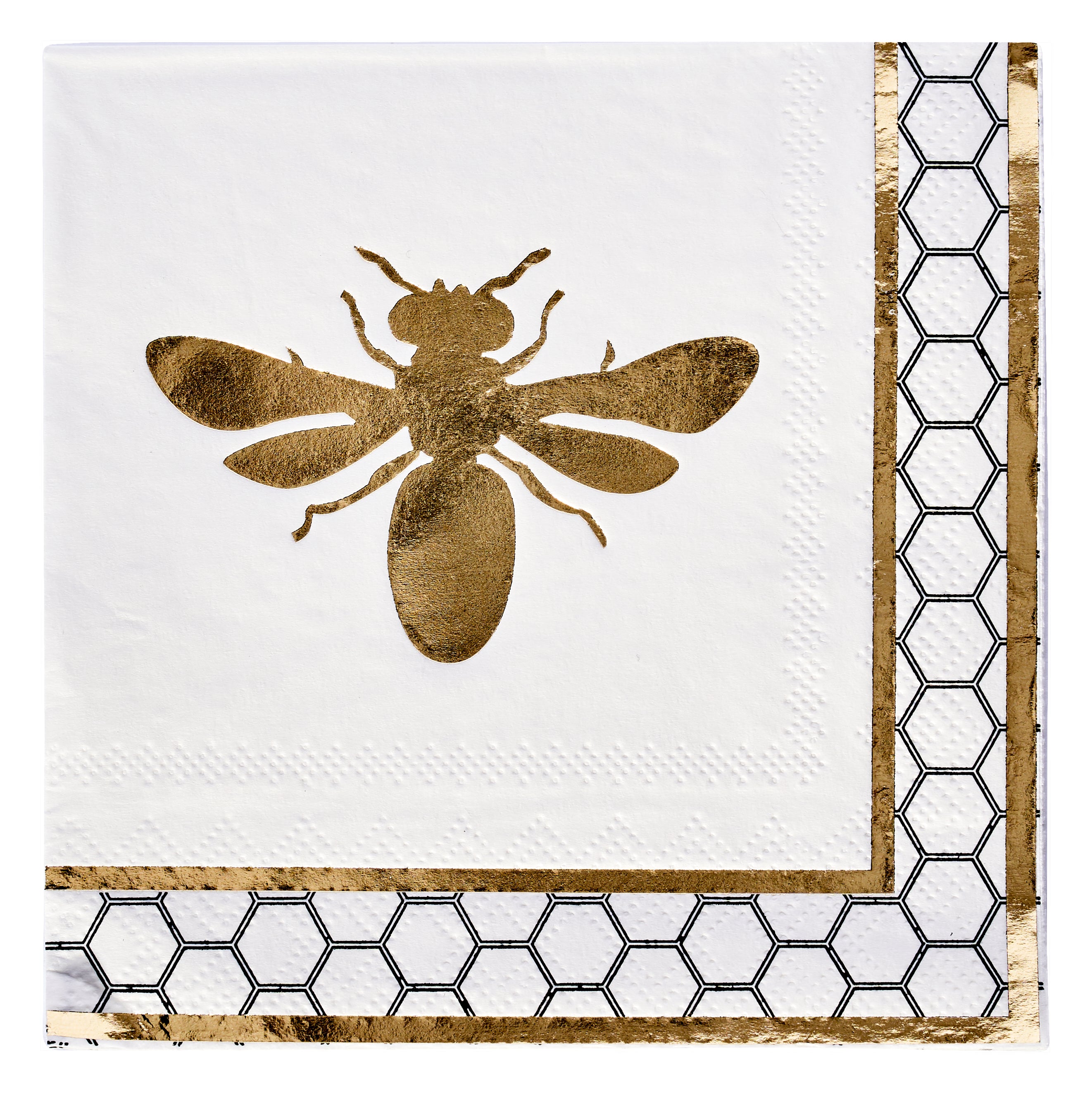 Premium Honeybee Design Cocktail Napkins - 20 Pack | Elegant Party, Wedding & Event Decor | Eco-Friendly Paper Napkins for Drinks & Appetizers