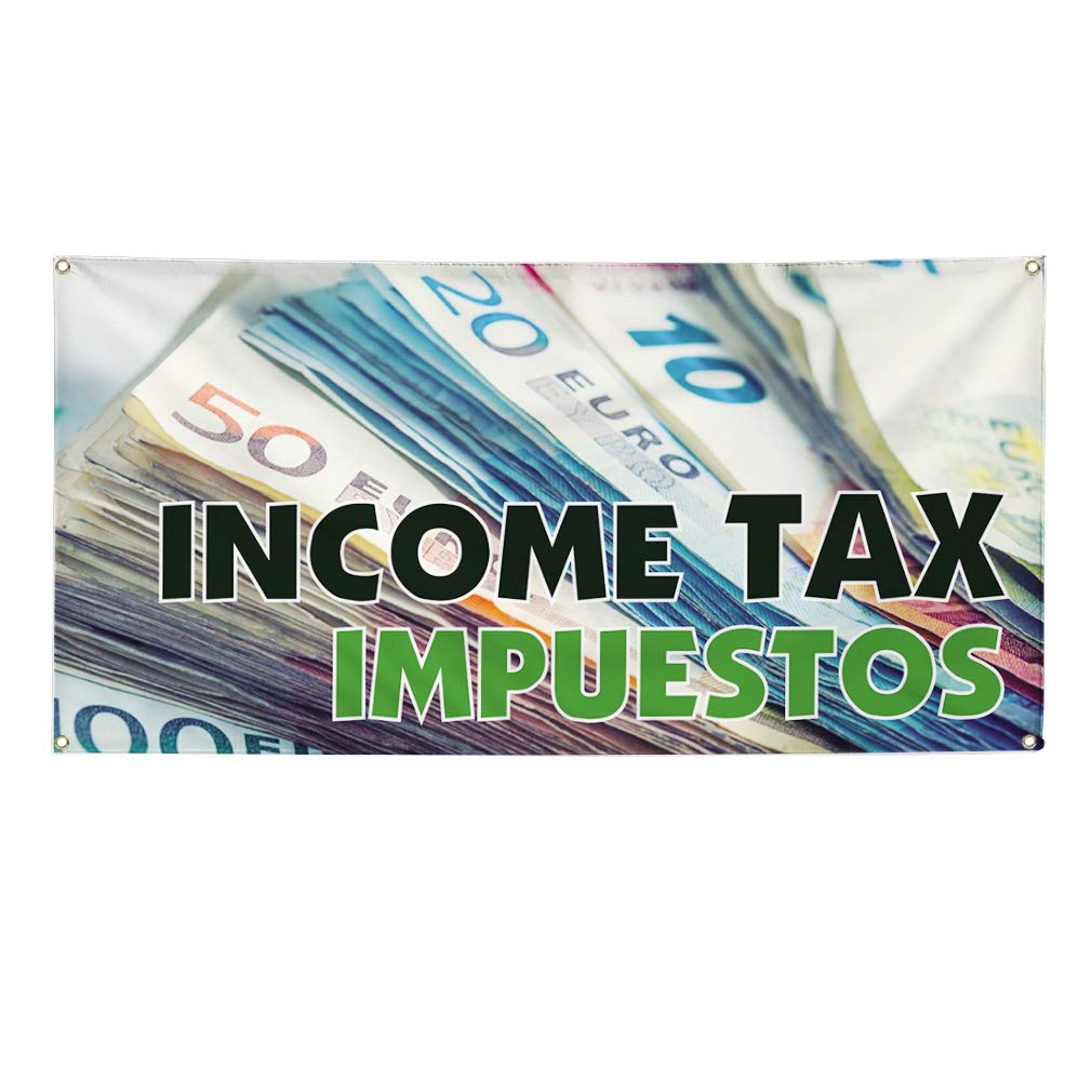 Custom Vinyl Banner - Multiple Sizes (60x144 Inches) for Business, Outdoor & Industrial Use - Weatherproof Tax & Impuestos Signs with 10 Grommets - Perfect for Yard Advertising, Storefront Displays & Event Signage