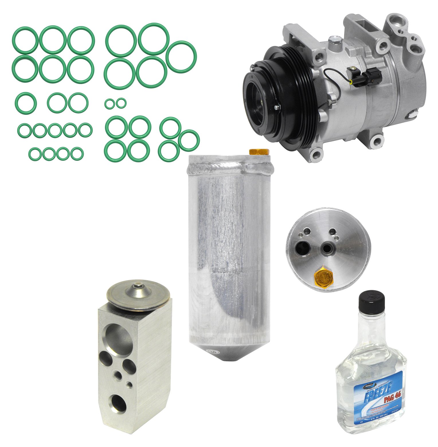 Universal Air Conditioner KT 1847 A/C Compressor & Component Kit - Replacement Parts for Car AC Repair & Maintenance - Keep Your Vehicle Cool in Summer