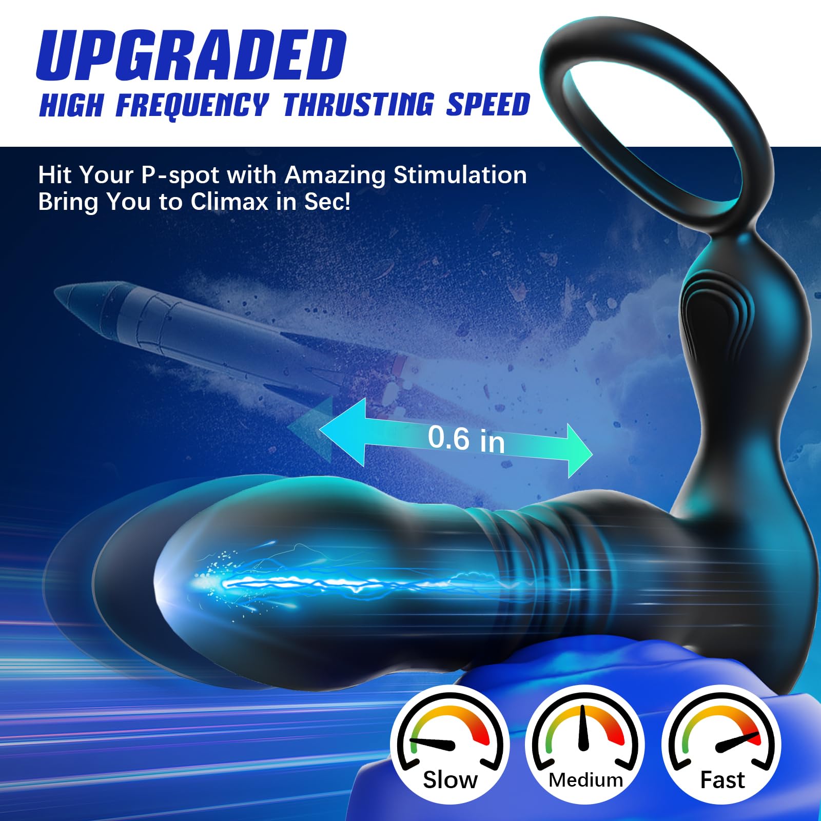 BEISAR Prostate Massager for Men - 7 Vibration Modes Anal Plug with Remote Control & Cock Ring - P-Spot Stimulator, Enema Toy for Couples & Solo Play - Perfect for Sensual Massage, Intimate Play and Wellness Therapy