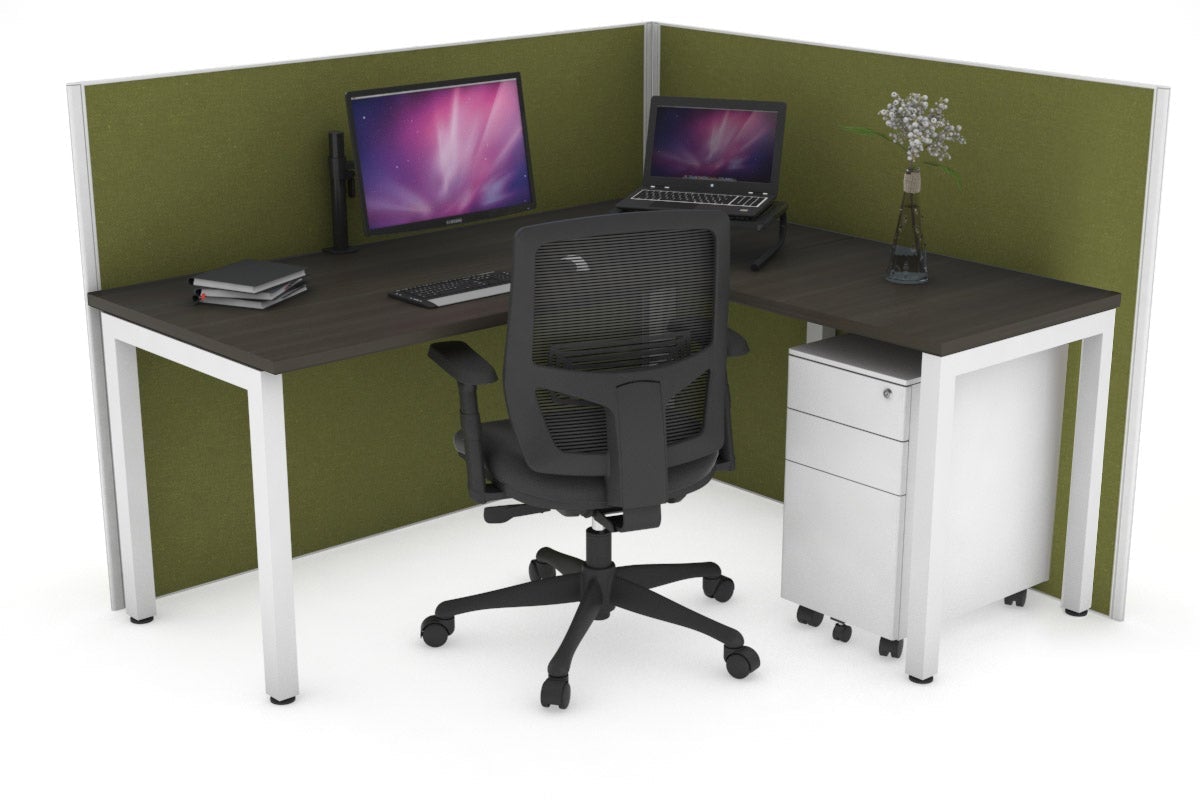 Horizon Quadro Square Legs L-Shaped Corner Office Desk - 1800L x 1700W - Perfect for Home Office, Gaming Setup & Small Business Workspace