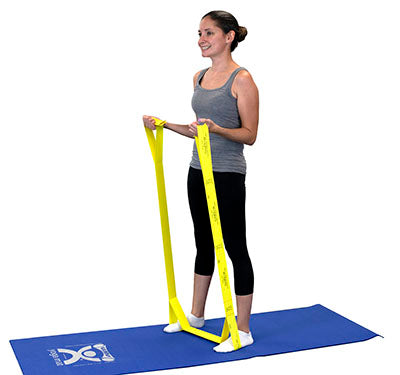 CanDo Multi Grip Exerciser - 6 Foot Resistance Band for Physical Therapy & Home Workouts - X Light Tension Yellow (10 6601) - Perfect for Rehabilitation, Strength Training & Yoga