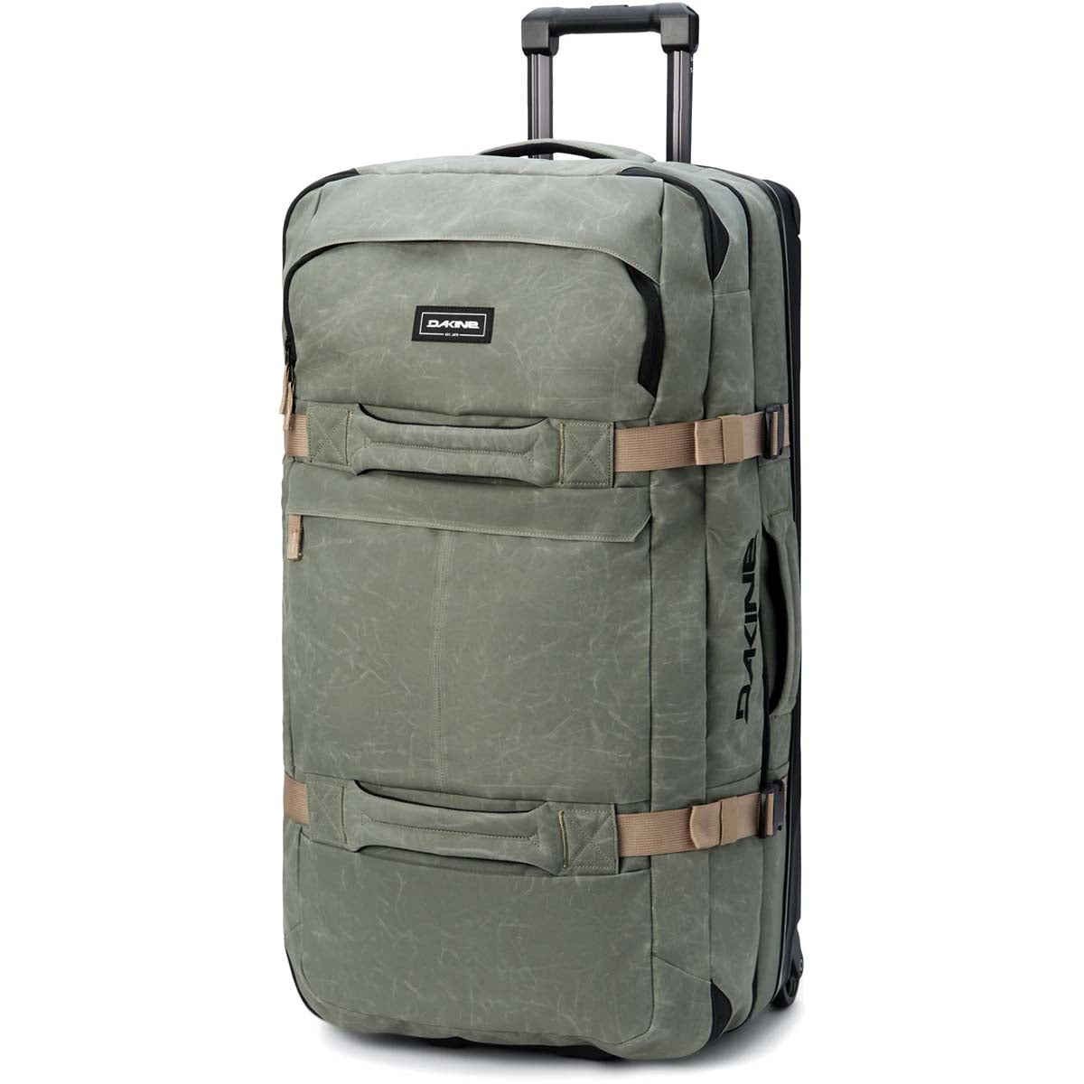 Dakine Split Roller Bag 110L - Large Travel Luggage with Wheels for Airplane, Sports Gear & Adventure Trips | Mulled Basil Color | Perfect for Camping, Snowboarding & International Travel