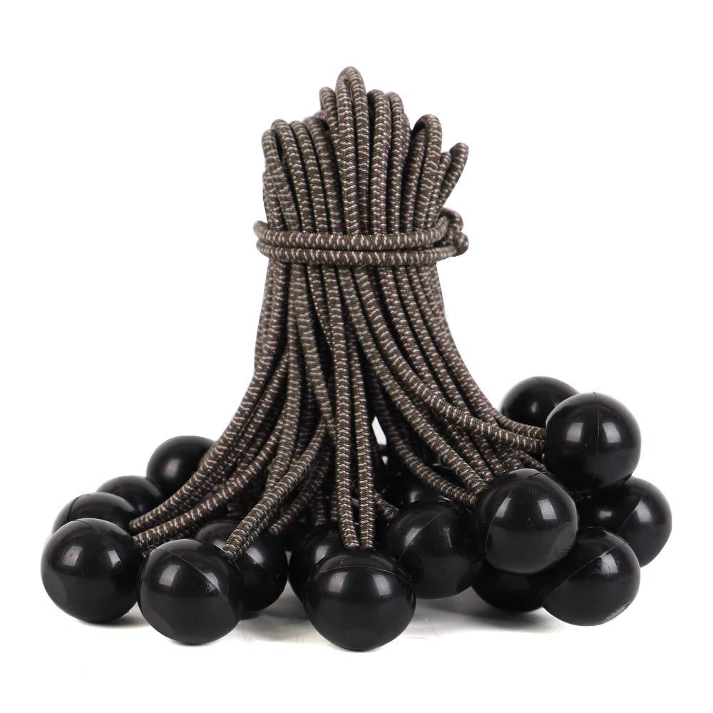 XSTRAP STANDARD 28-Piece 9-Inch Heavy Duty Ball Bungee Cords - Elastic Tie Down Balls for Canopy, Tarp, Tent, Straps & Wires - Camouflage Design - Perfect for Camping, RV, Boat Cover & Outdoor Gear Organization