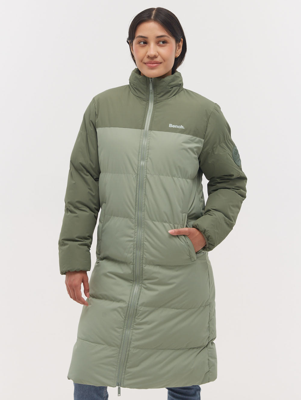 Stylish Phyllis Two-Tone Long Parka Coat for Women - Waterproof Winter Jacket with Hood - Perfect for Cold Weather & Outdoor Activities