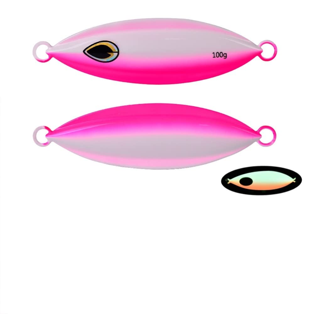 1pc Gobbler Saltwater Popper Lure - 40G Colorful Metal Speed Sinking Fishing Lure with Luminous Glow for GT, Tuna, Kingfish & Large Predator Fish - Perfect for Boat Fishing, Sea Fishing & Offshore Angling Adventures