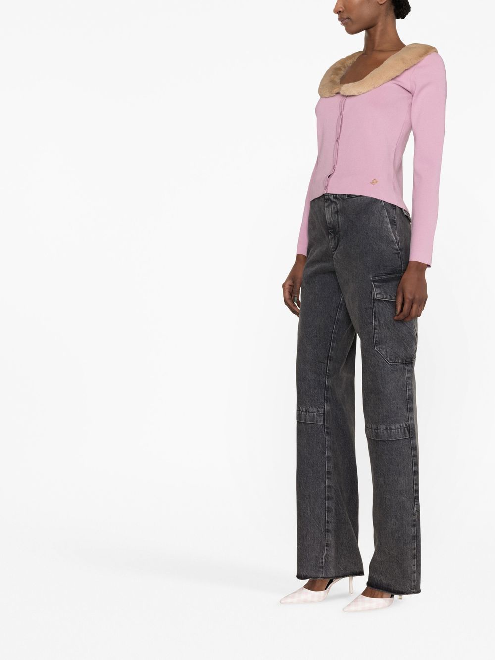 Blumarine Women's Pink Cashmere Sweater - Soft & Cozy Knit Pullover for Fall & Winter Fashion | Perfect for Casual Outfits, Office Wear & Holiday Gifts