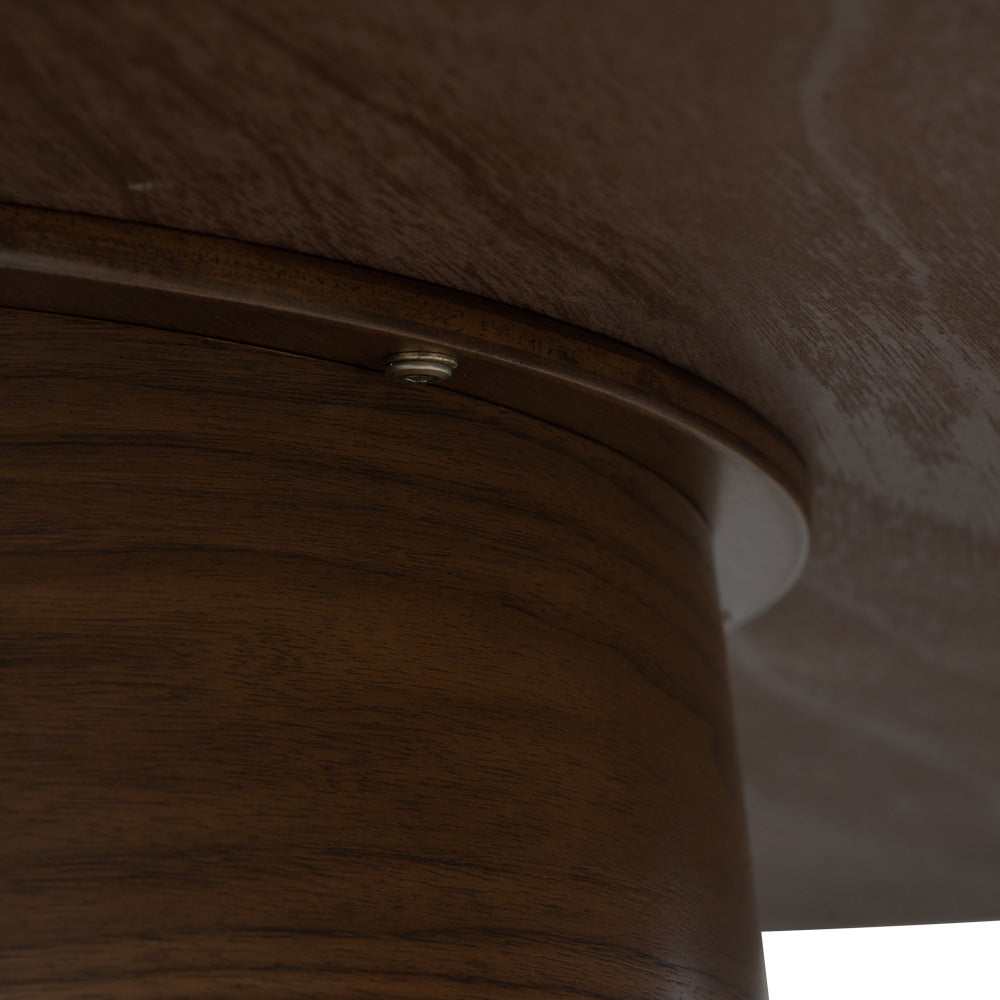 OKARA 47 Inch Round Dining Table - Solid Walnut Wood - Perfect for Kitchen, Dining Room & Small Spaces