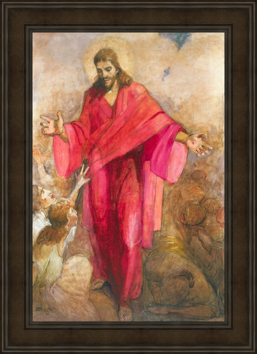Christ in Red Robe - Religious Wall Art Decor for Home, Church & Office - Inspirational Christian Gift & Spiritual Decor