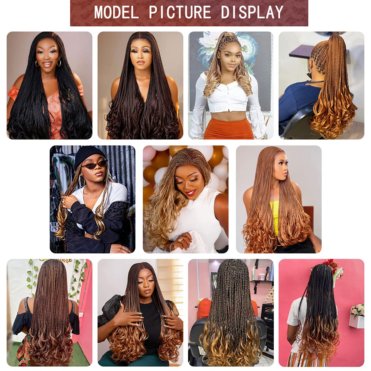 Amir Hair 8-Pack 20-Inch French Curly Braiding Hair - Pre-Stretched Synthetic Hair Extensions in Loose Wave (Colors 27/30) for Protective Styles & Natural Looks | Perfect for Box Braids, Crochet Styles & Everyday Wear