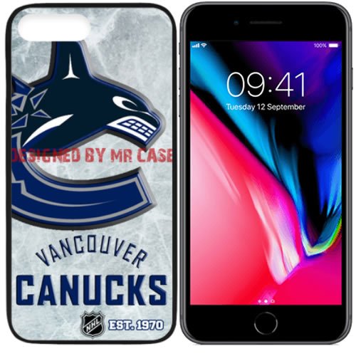 Vancouver Canucks Hockey Team Black iPhone 8 Case - Durable Protective Phone Cover for Hockey Fans | Perfect for Games, Travel & Everyday Use