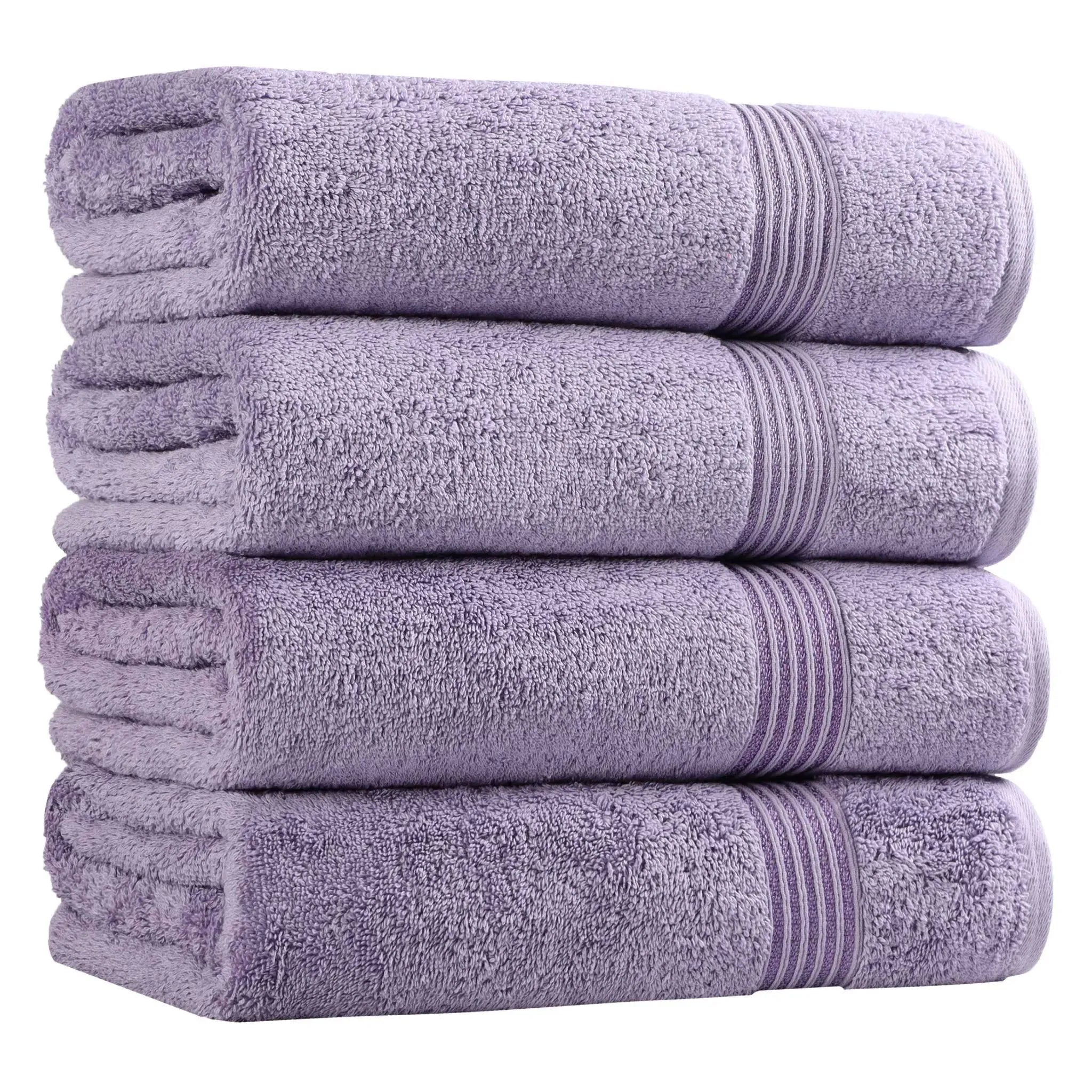 Premium Egyptian Cotton Bath Towels Set of 4 - Ultra Soft & Highly Absorbent Luxury Towels for Spa, Hotel & Home Use