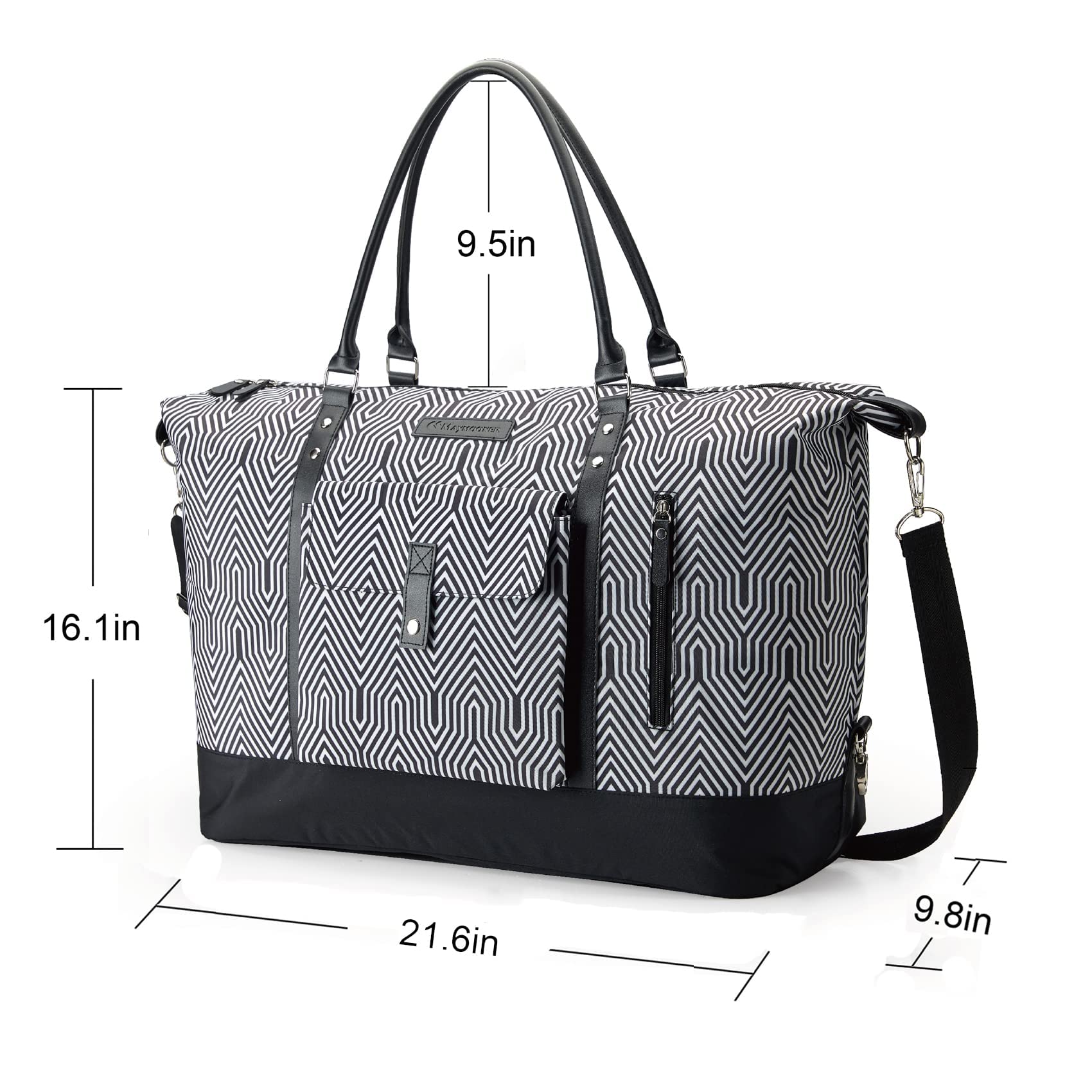 MAYMOONER Unisex Travel Tote Duffle Bag - Large Weekender Overnight Bag for Men & Women | Perfect for Gym, Beach Trips & Weekend Getaways