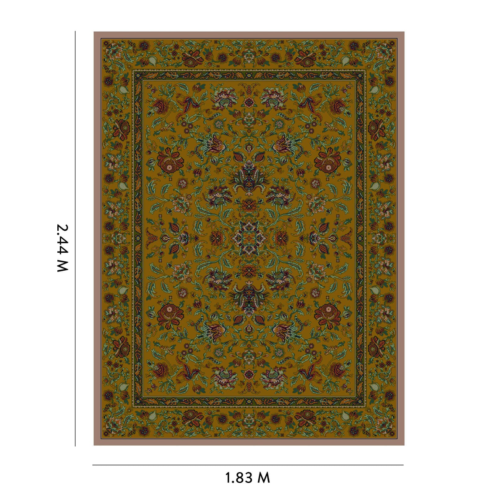 Luxury ARTEMIS Gold Area Rug - Soft Plush Shaggy Carpet for Living Room, Bedroom & Home Decor - Elegant Modern Design for Cozy Comfort