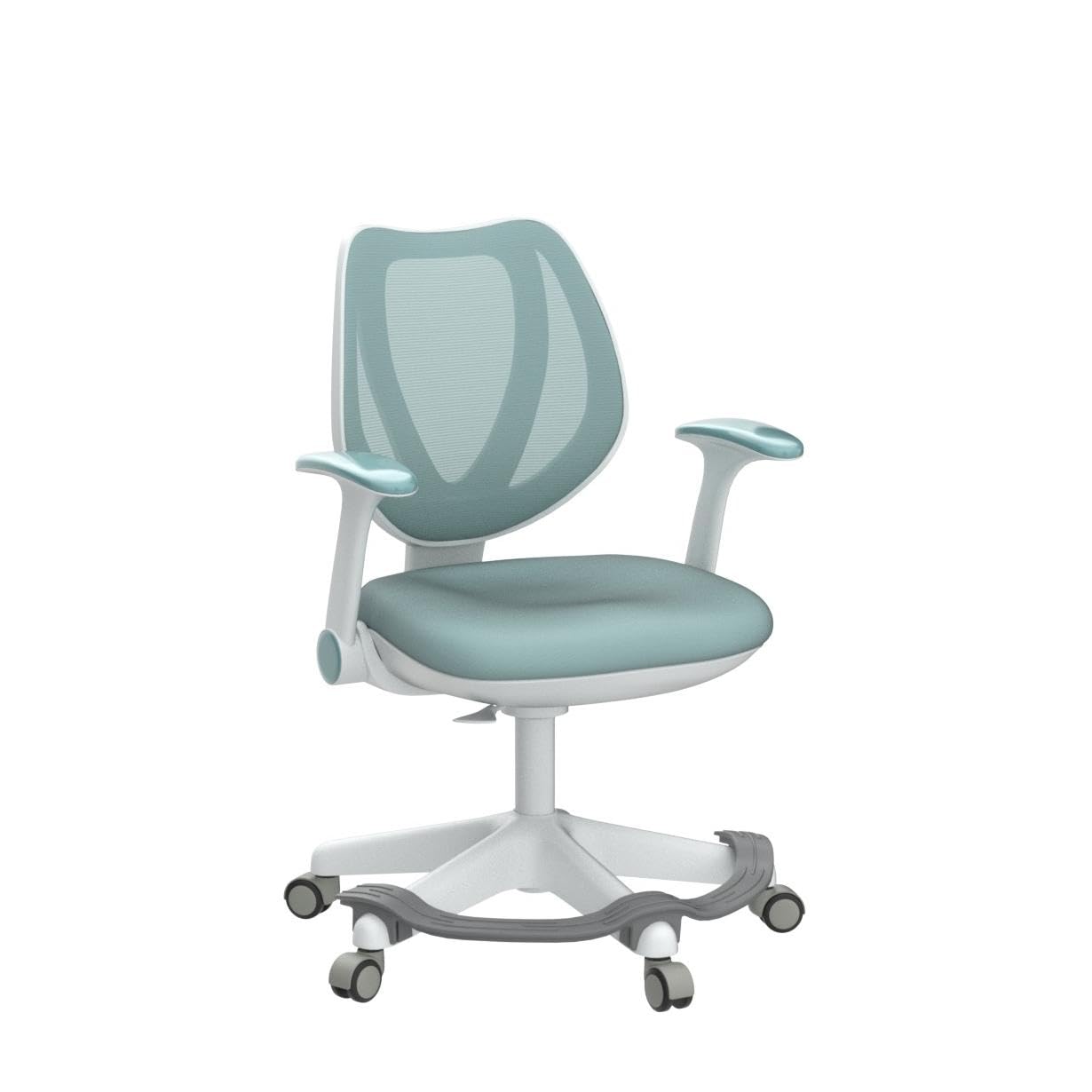 Adjustable Blue Kids Desk Chair with Armrests & Footrest - Ergonomic Study Computer Chair for Boys, Girls & Teens - Perfect for Home Office, Online Learning & Gaming