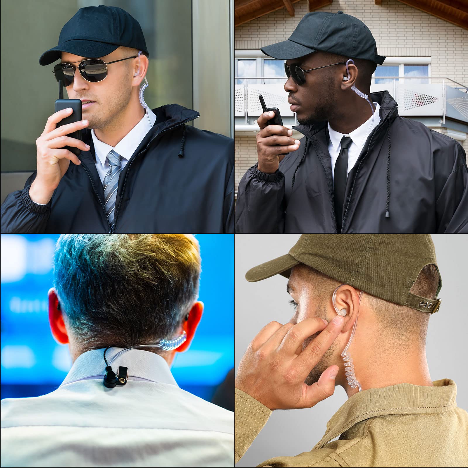 MECCANIXITY Walkie-Talkie Earpiece with Microphone - Single Wire Headset for Two Way Radios (Compatible with 888S) - Ideal for Security, Construction & Event Staff Communication