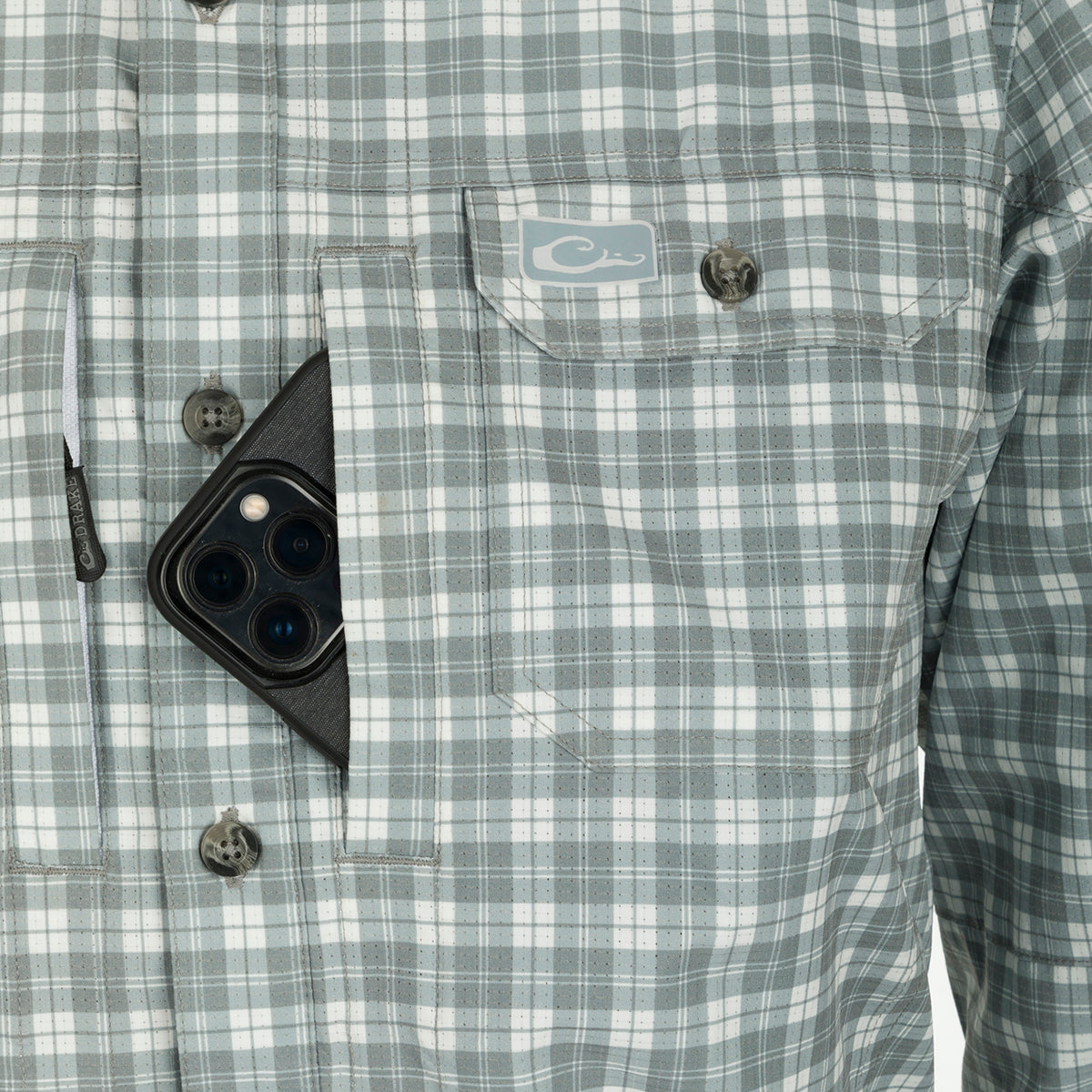 Hunter Creek Check Plaid Long Sleeve Shirt for Men - Classic Flannel Button Down Casual Shirt - Perfect for Outdoor Activities, Camping, and Fall Fashion