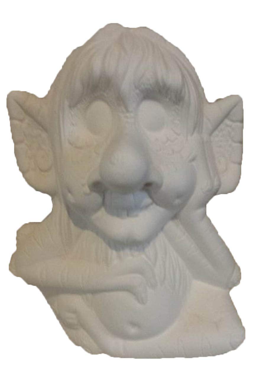 Ikki Troll 7 Inch Ceramic Bisque Doll - Unpainted DIY Craft Project for Kids & Adults | Perfect for Painting Parties, Art Classes & Home Decor