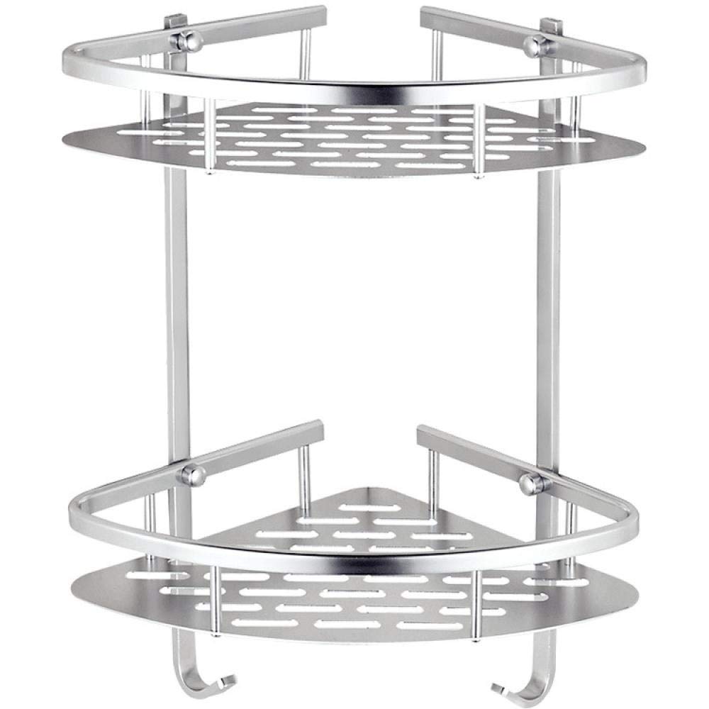 Free Standing Bathroom Shelves - Space Saving Aluminum Triangle Corner Storage Rack with Suction Cups | Perfect for Small Bathrooms, Toilet Organizer & Shower Storage