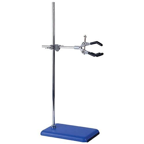 ECNEICS Laboratory Burette Stand with Adjustable Clamp, Boss Head & Metal Rod - Perfect for Chemistry Experiments, Titration & Science Labs