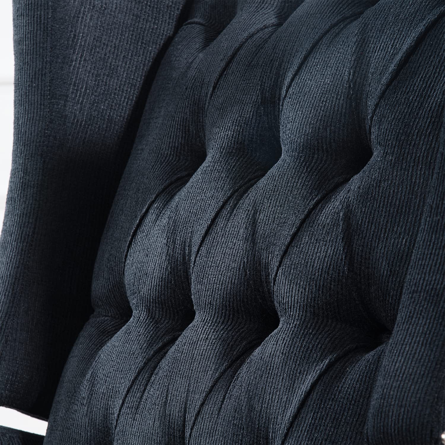 Black Fabric Recliner Chair for Adults - Mid-Century Modern Wingback Accent Chair with Tufted Design, 27