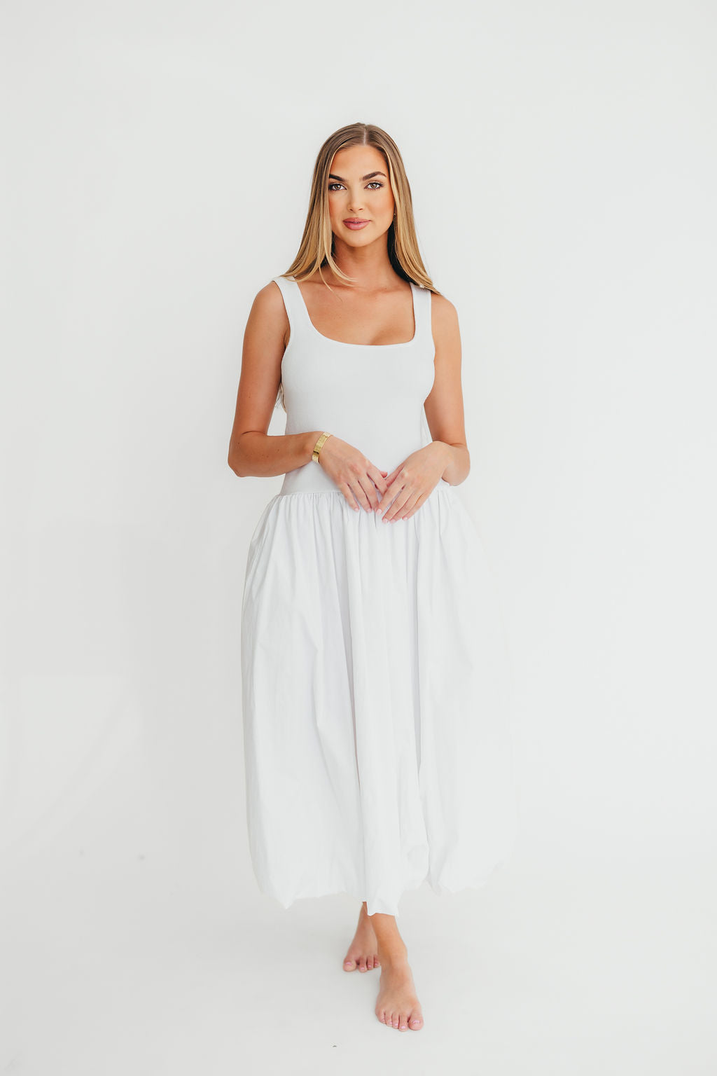Betty Dress in White - Elegant Women's Summer Dress for Casual & Party Wear | Perfect for Weddings, Dates & Special Occasions