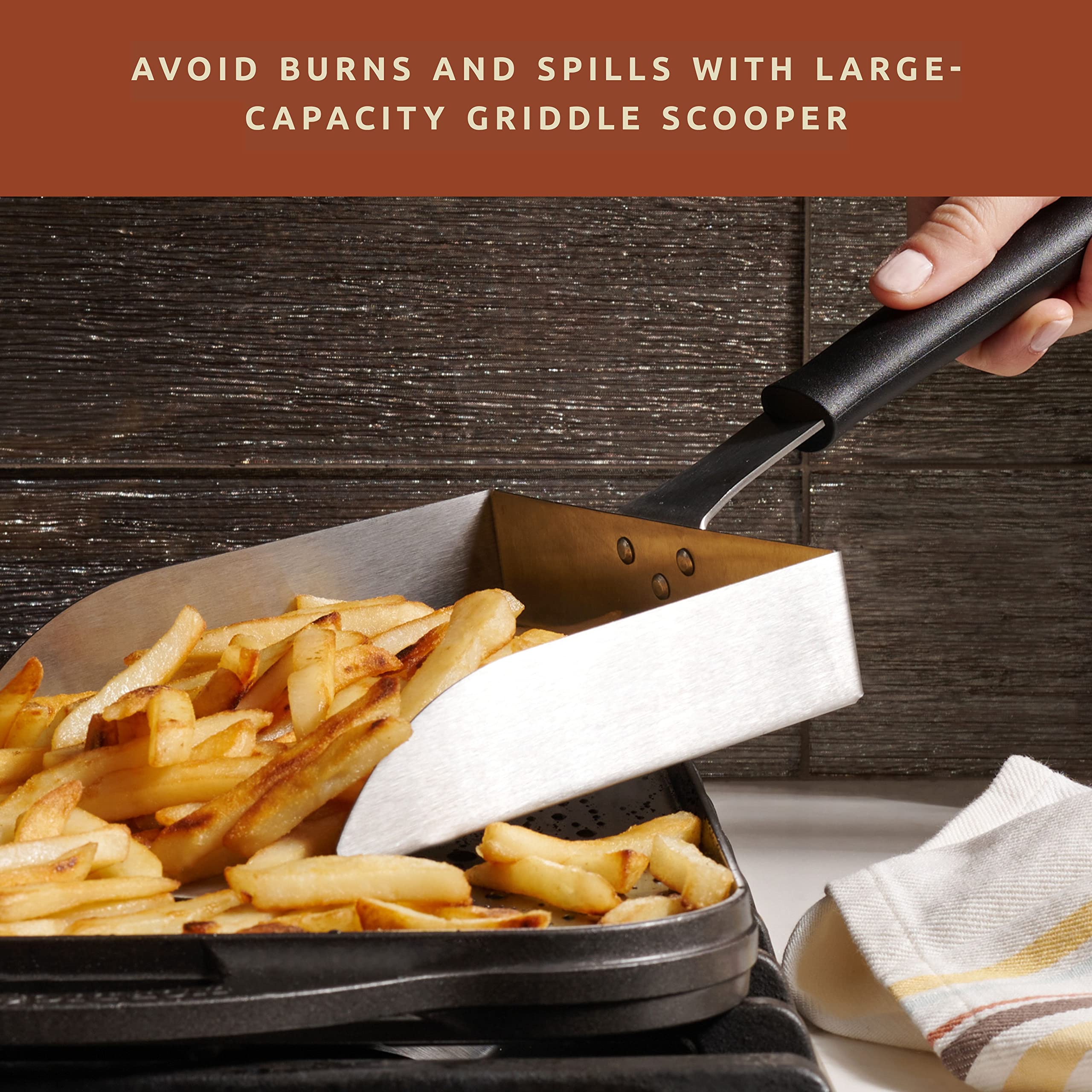 Bellemain Stainless Steel Smash Burger Spatula - Heavy Duty Griddle Scraper Tool for Flat Top Grill, Hibachi & BBQ - Perfect for Burgers, Stir Fry, Pancakes & Cooking on Blackstone Griddle