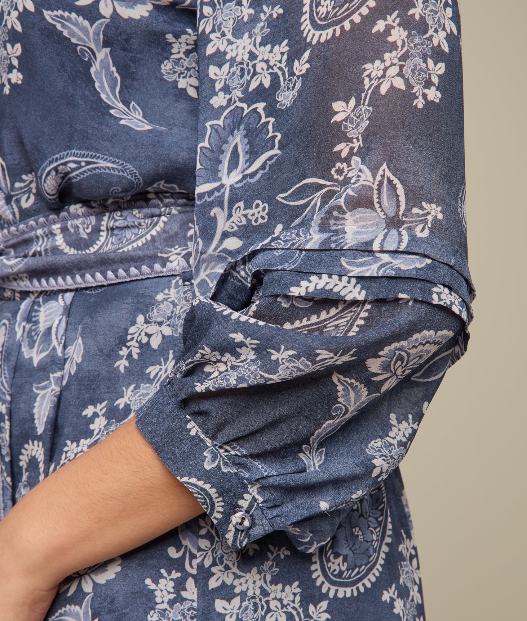 Elegant Iris Floral Print Dress in Blue Multi - Perfect for Spring Weddings, Garden Parties & Casual Outings