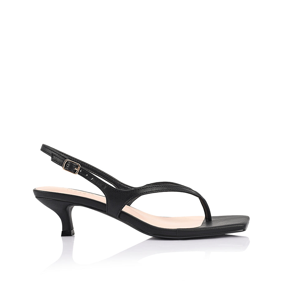 Marnie Kitten Heel Sandals for Women - Elegant Black Strappy Dress Shoes | Perfect for Weddings, Parties & Office Wear