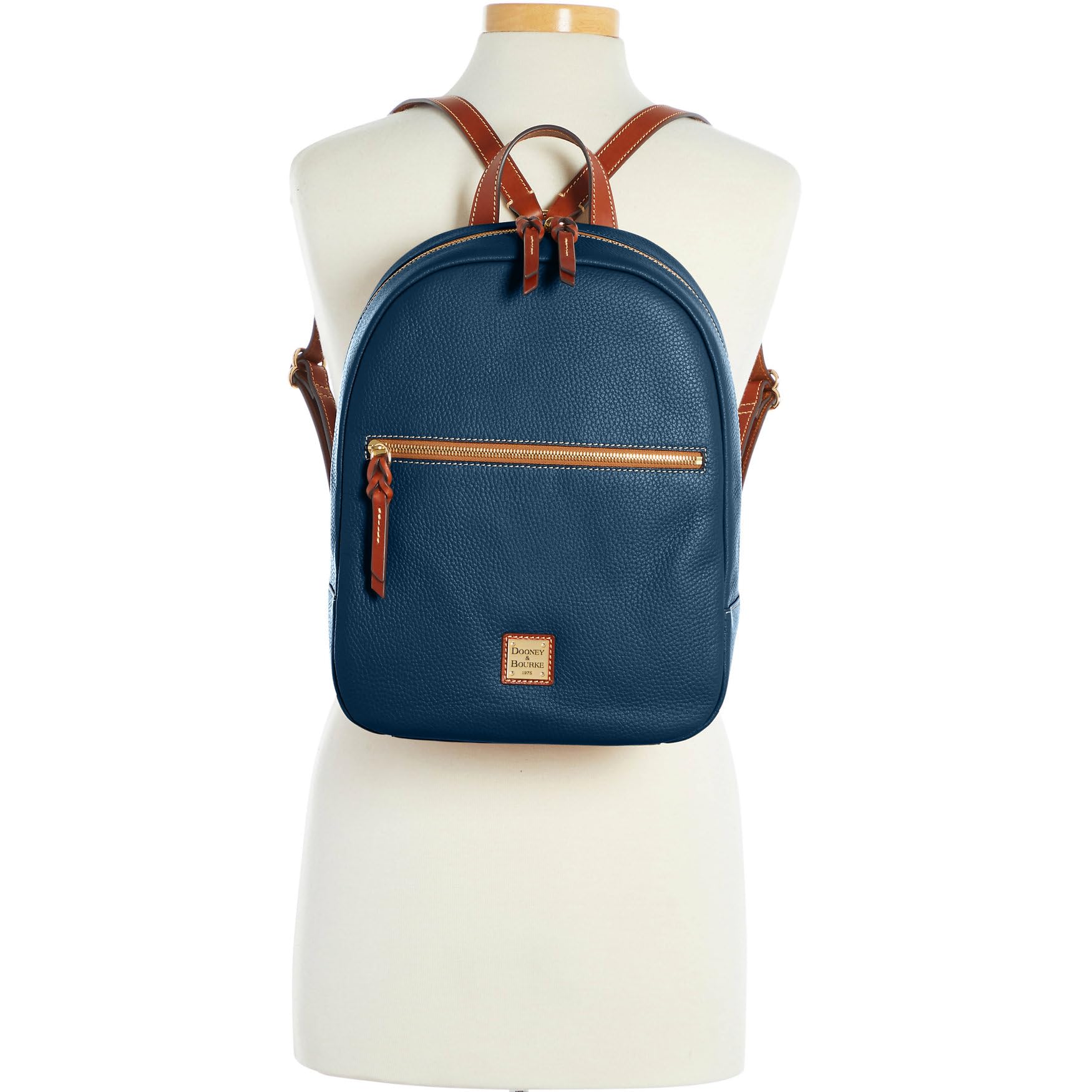 Dooney & Bourke Ronnie Small Leather Backpack for Women - Stylish Blue Purse for Travel, Work & School | Perfect for Commuting, College & Weekend Getaways
