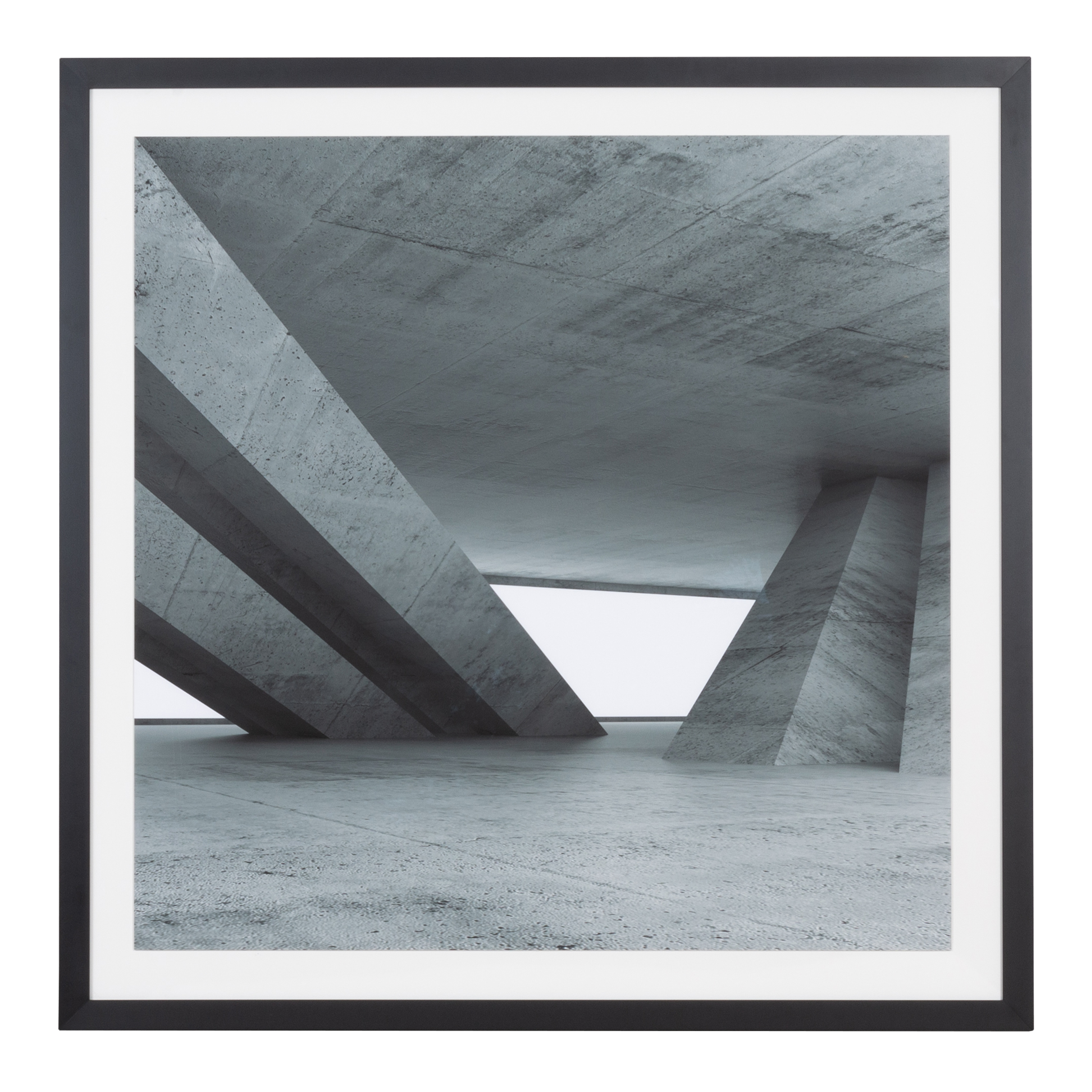 Brutalist Photo II Wall Art - Modern Abstract Black & White Canvas Print for Home & Office Decor - Perfect for Living Room, Bedroom, or Workspace
