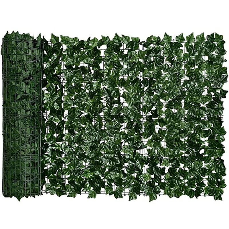 Artificial Privacy Screening Leaves for Outdoor Gardens - 200x600cm UV Resistant Faux Hedge Panel - Perfect for Patio, Fence, and Balcony Decor