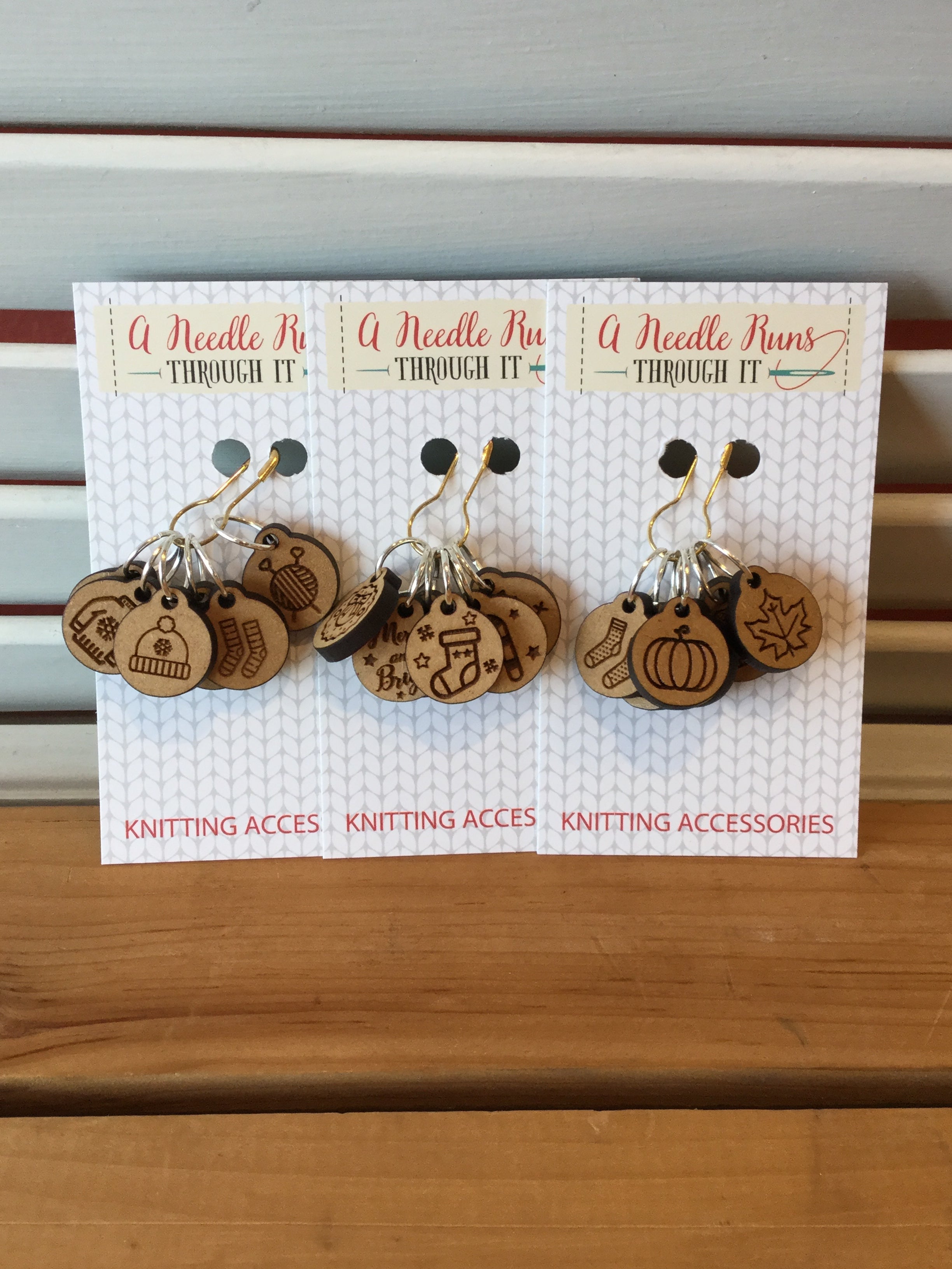 High-Quality Stitch Markers for Knitting & Crocheting - Perfect for Counting Rows & Stitches - A Needle Runs Through It