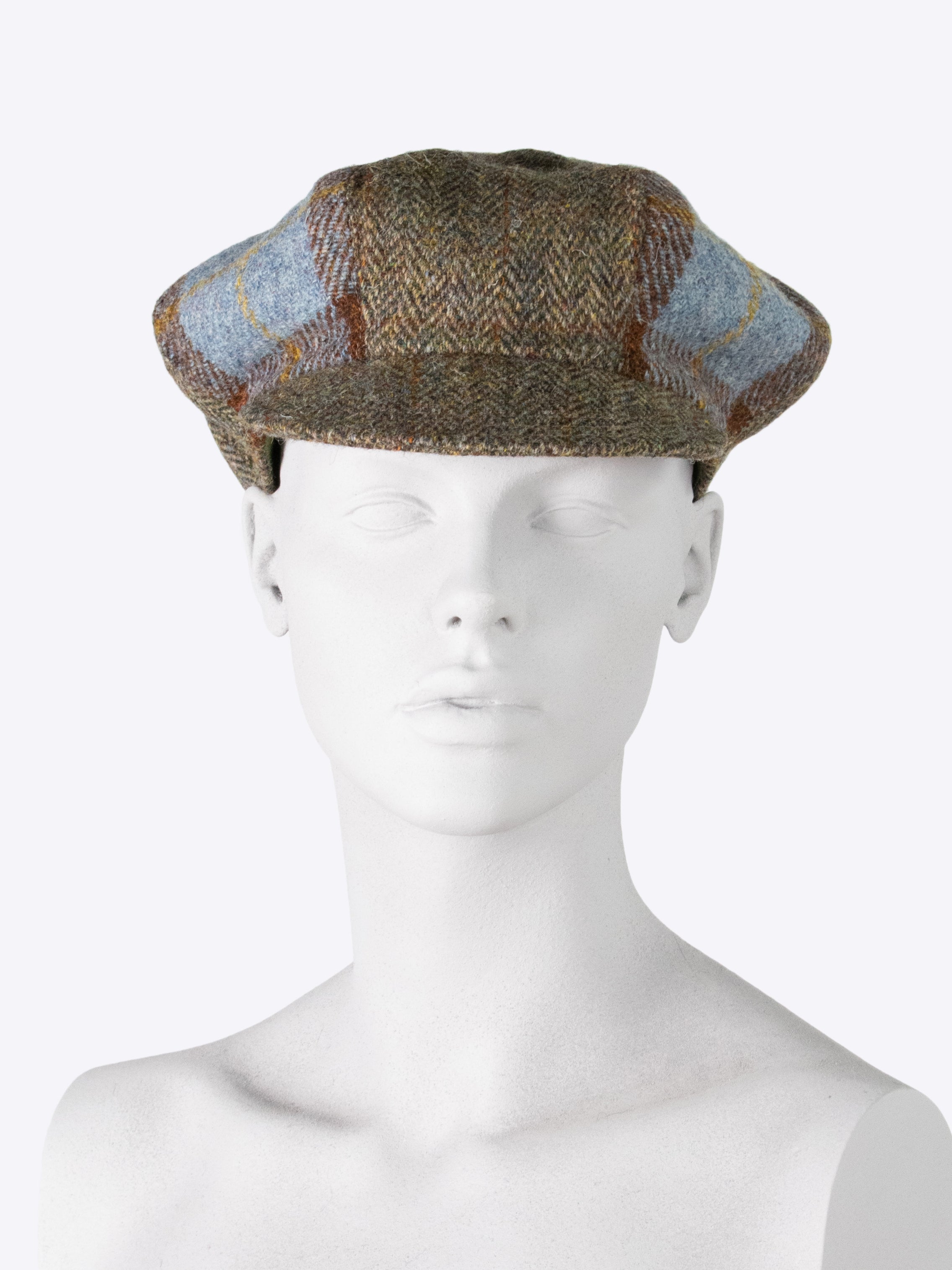 Vintage Baker Boy Cap in Moss Green & Macleod Tartan - Stylish Newsboy Hat for Men & Women | Perfect for Outdoor Adventures, Casual Wear & Fashion Photography