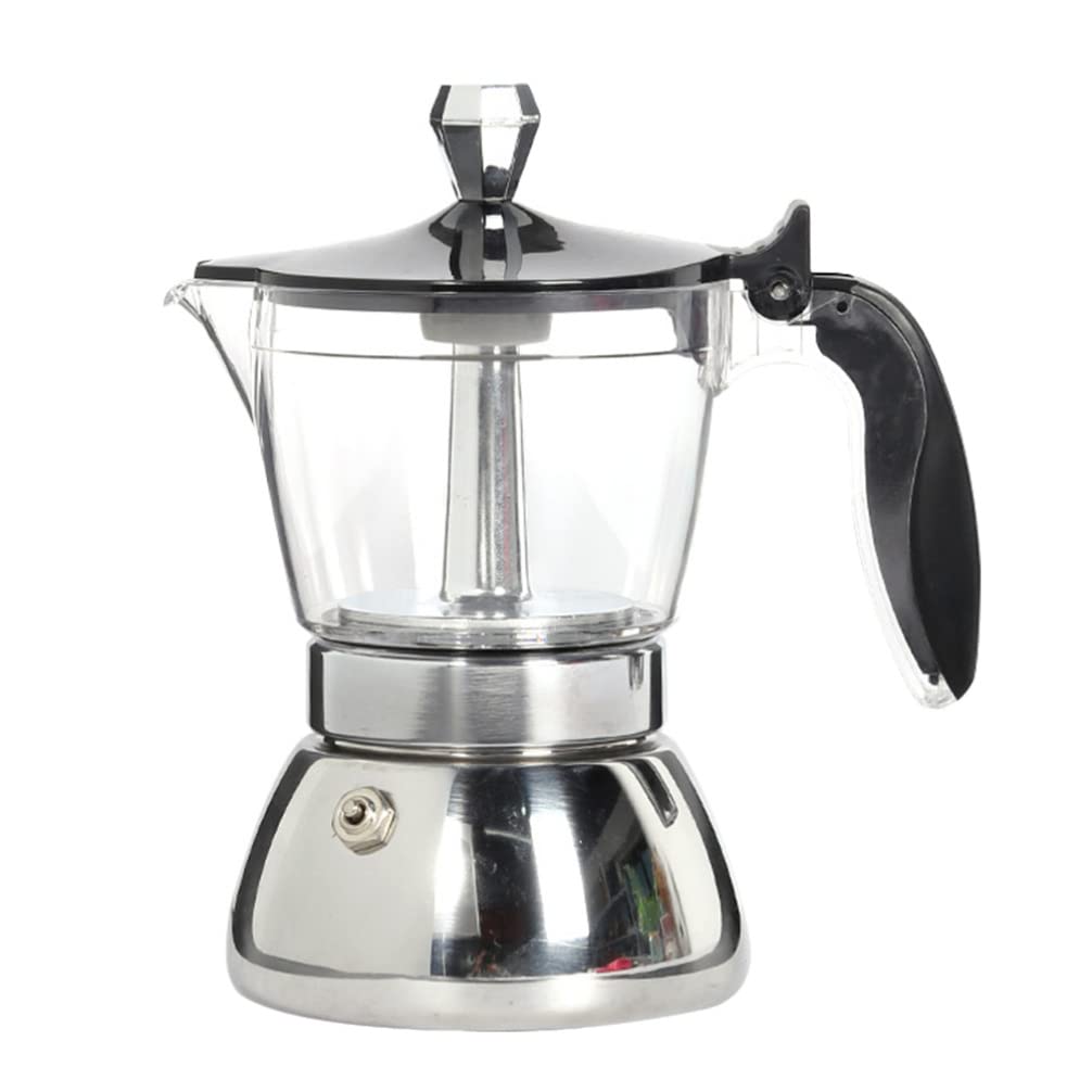 UPKOCH Stovetop Espresso Maker - Stainless Steel & Glass Coffee Pot for Cuban & Italian Coffee | Perfect for Home & Office Brewing