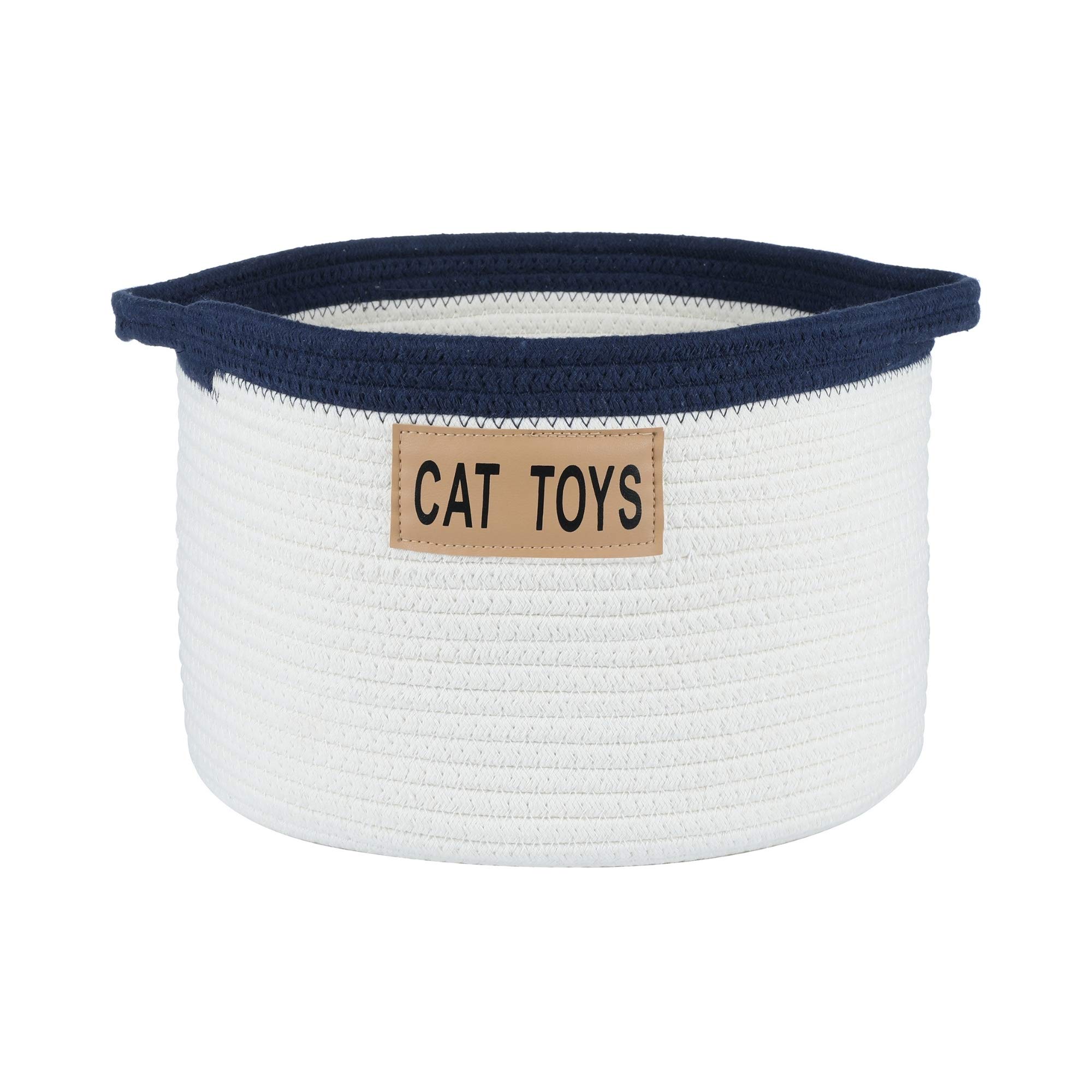 Midlee Large Cat Toy Rope Cotton Basket - Durable Interactive Play Toy for Indoor Cats, Perfect for Scratching, Biting & Playtime Fun | Ideal for Home, Office or Pet Store Use
