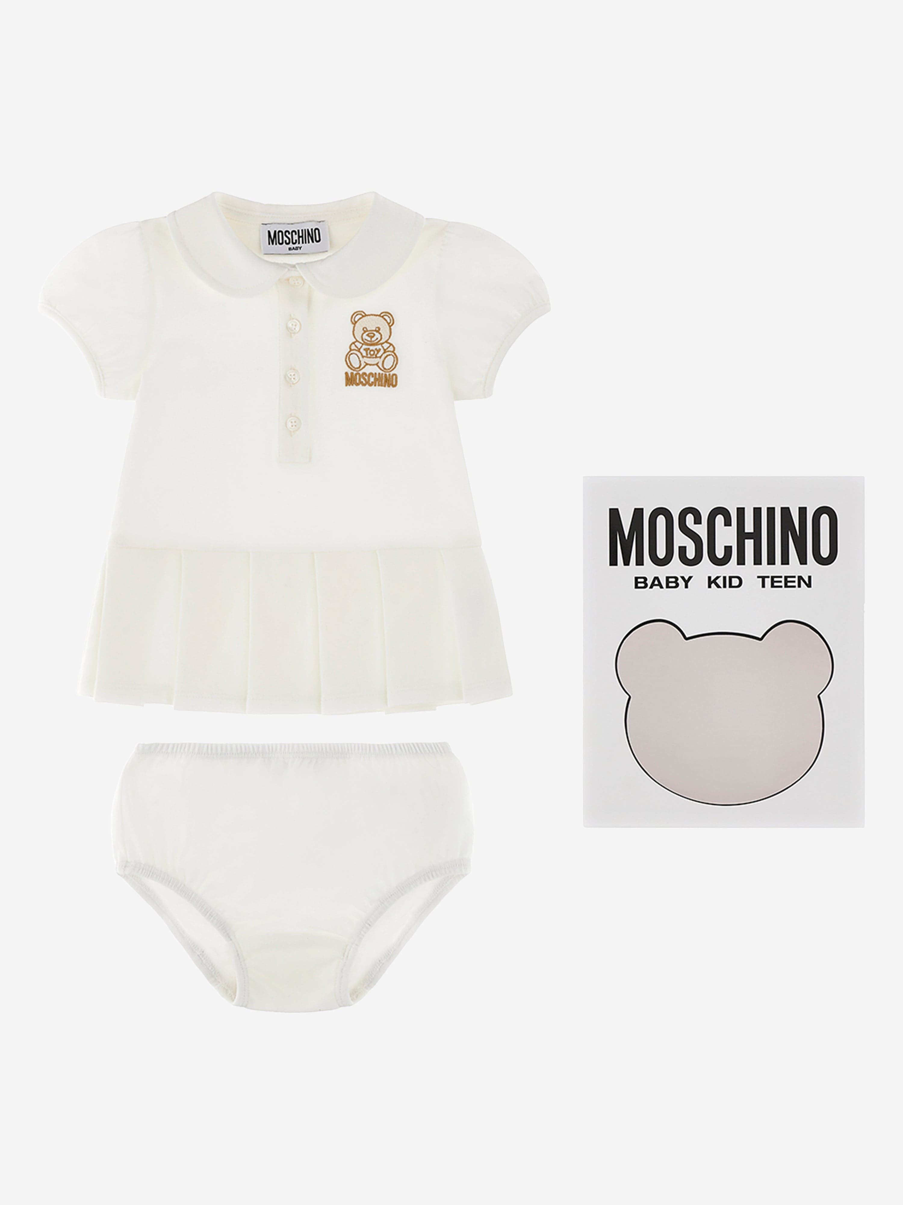 Adorable Ivory Baby Girls Dress and Knickers Set - Soft Cotton Outfit for Newborns, Infants & Toddlers - Perfect for Photoshoots, Birthday Parties & Special Occasions