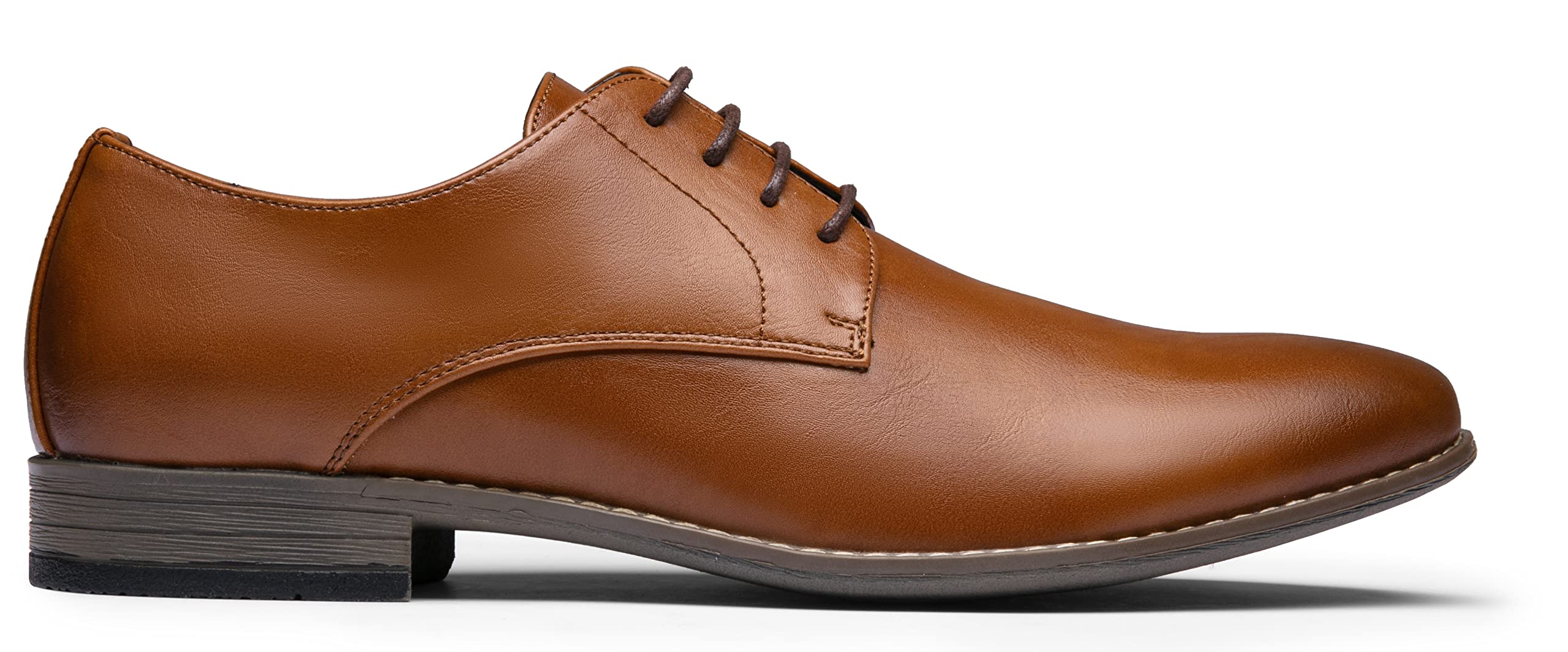 Jousen Men's Oxford Plain Toe Dress Shoes - Classic Formal Derby Shoes for Business, Wedding & Office Wear - Comfortable Leather Dress Shoes for Men