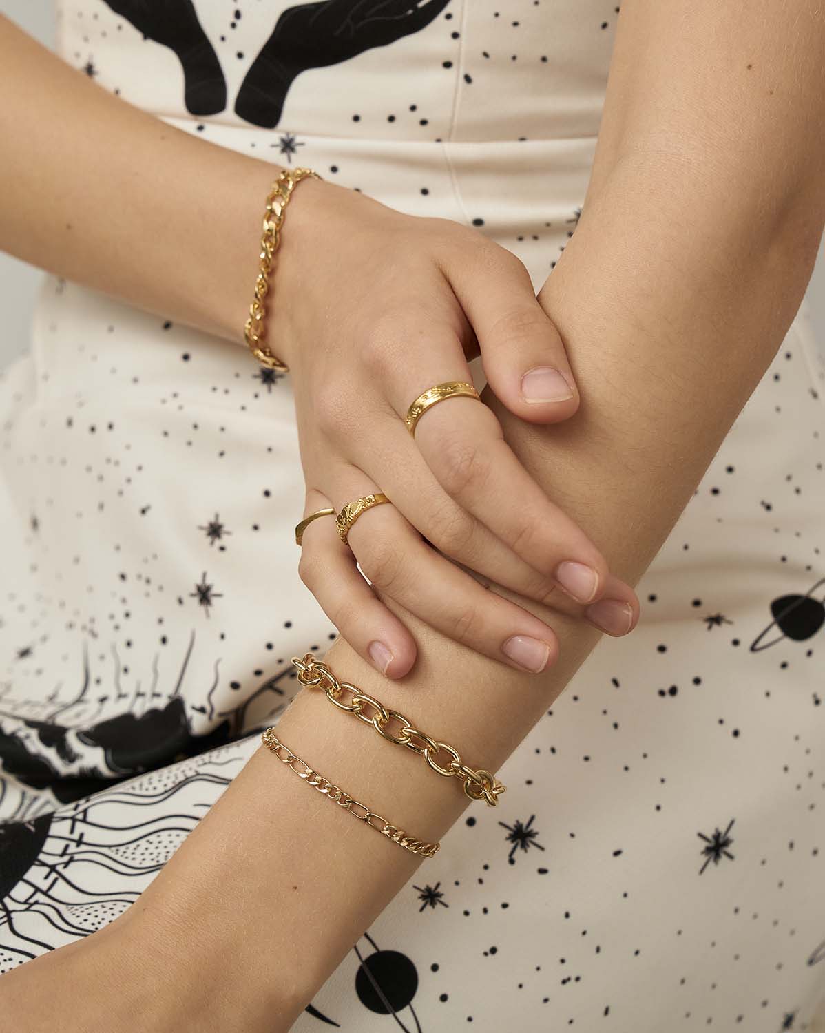Verona Bracelet for Women - Elegant Gold & Silver Beaded Chain Bracelet | Perfect for Casual Wear, Office & Special Occasions