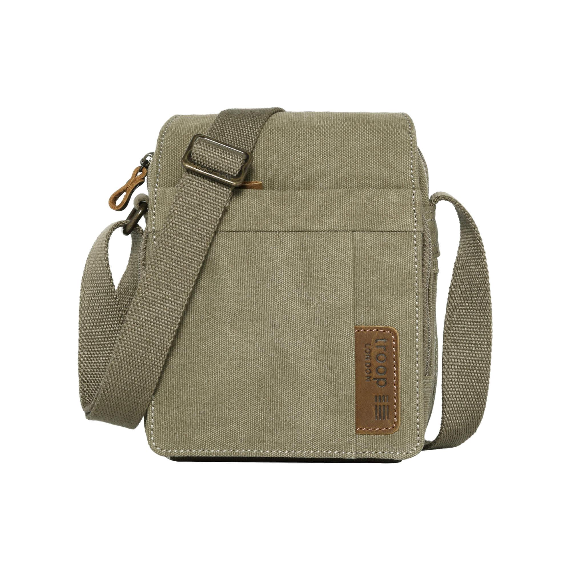 Troop London Classic Canvas Crossbody Bag for Men & Women - Stylish & Durable Messenger Bag for Travel, Work & Everyday Use