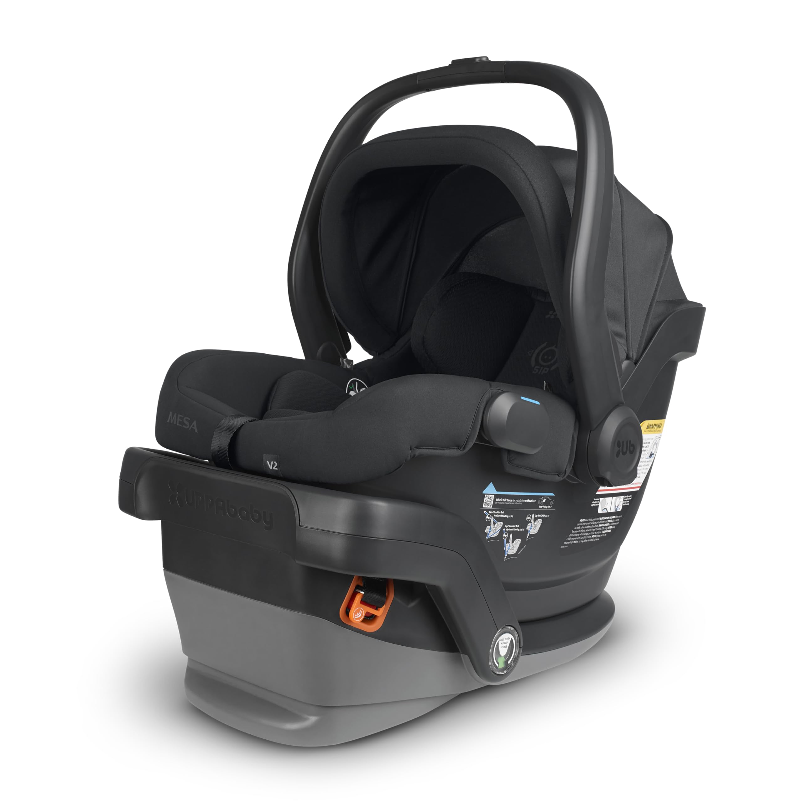 UPPAbaby Mesa V2 Infant Car Seat - Easy Installation with SmartSecure Technology | Includes Base & Robust Infant Insert | Direct Stroller Attachment | Jake (Charcoal) | Perfect for Newborns & Travel Safety