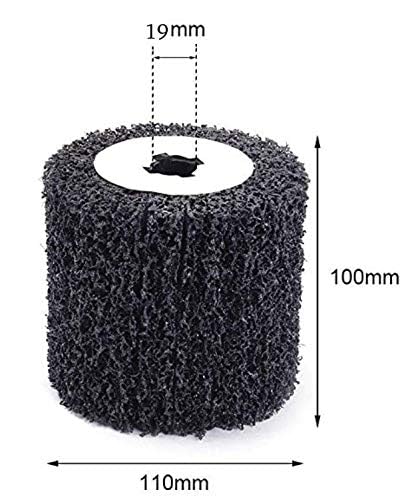 Signi Poly Strip Abrasive Drawing Wheel - 110x100x19mm Weld Cleaner, Rust & Paint Remover Wheel for Handheld Polishing Machine - Perfect for Metal Surface Preparation, Weld Descaling & Automotive Restoration
