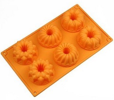 Allforhome 6-Piece Lily Gollum Halloween Pumpkin Silicone Baking Molds - Cupcake Pans, Muffin Cups & Soap Molds for DIY Cake Decorating, Bath Bombs & Halloween Party Treats