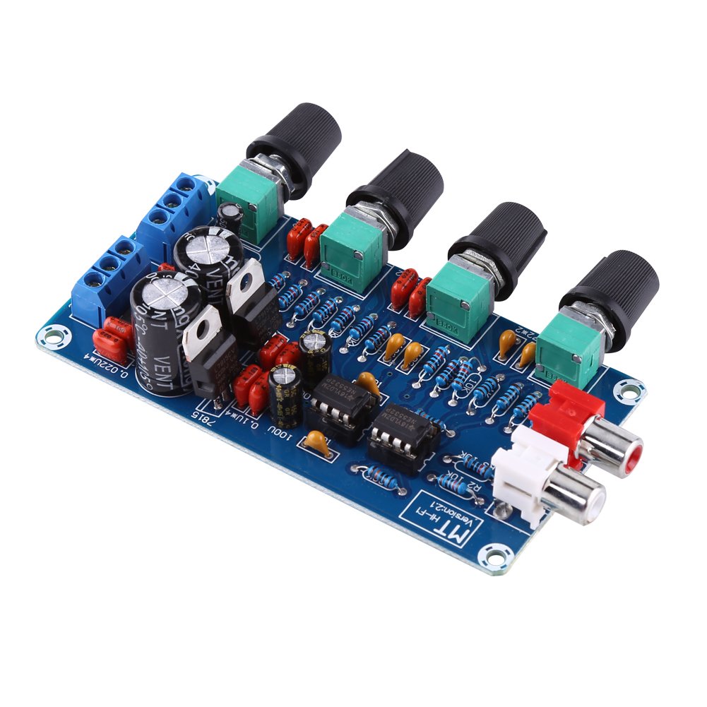 AILOOCEDI NE5532 HIFI Preamplifier Amplifier Board with Volume Control - High Quality OP-AMP Audio Preamp for Home Theater, Studio Recording & DIY Audio Projects