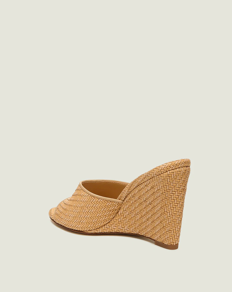 Dali Wedge Sandals for Women - Natural Leather Comfortable Summer Slides - Perfect for Beach, Vacation & Casual Outfits