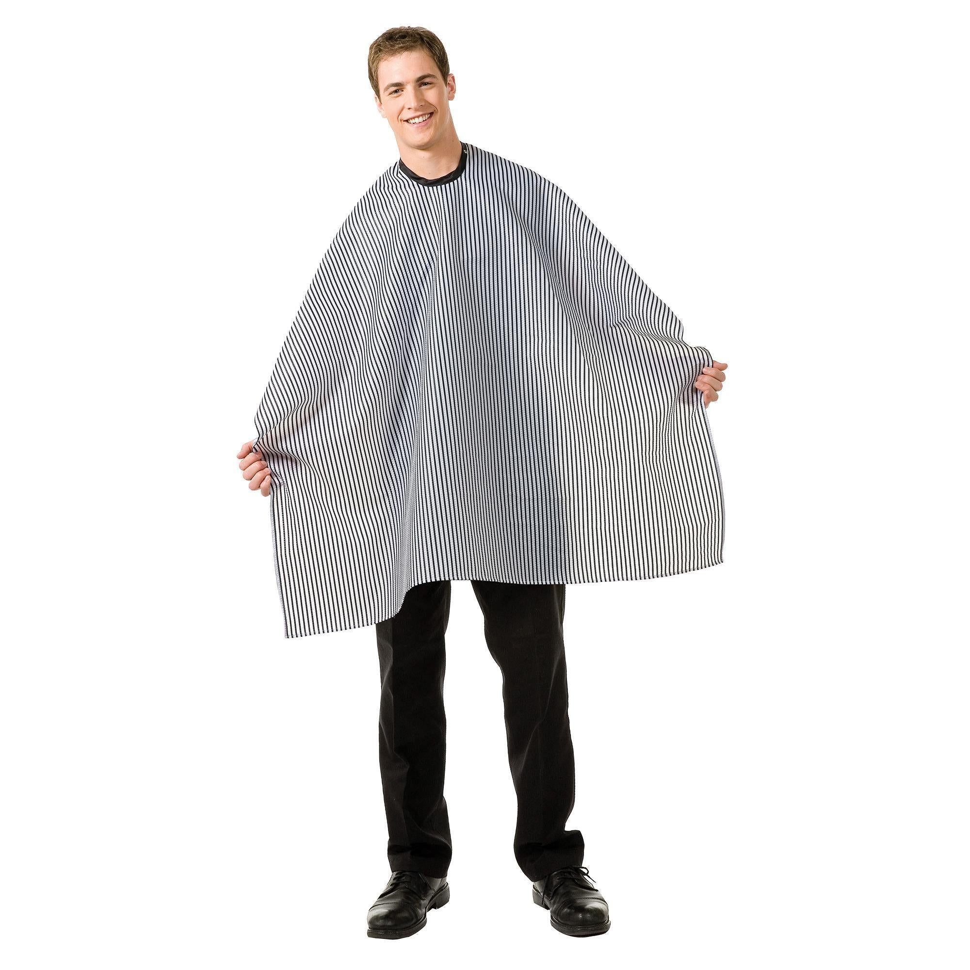 Betty Dain Classic Seersucker Barber Cape - Professional Hair Cutting Cape for Salons & Home Use - Waterproof & Comfortable Styling Cape for Barbers & Hairstylists