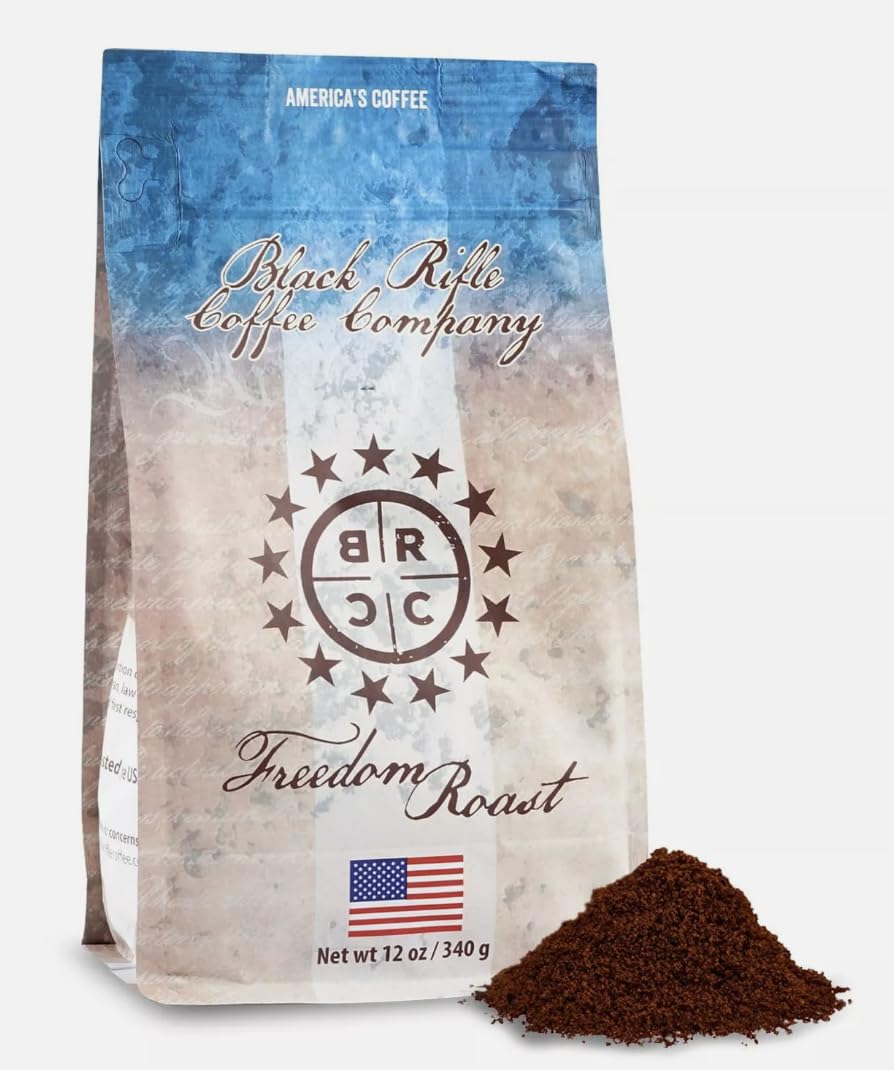 Black Rifle Coffee Company Freedom Blend Ground Coffee - 2 Pack (12oz Bags) | Premium American Roast for Home Brewing, Camping & Outdoor Adventures