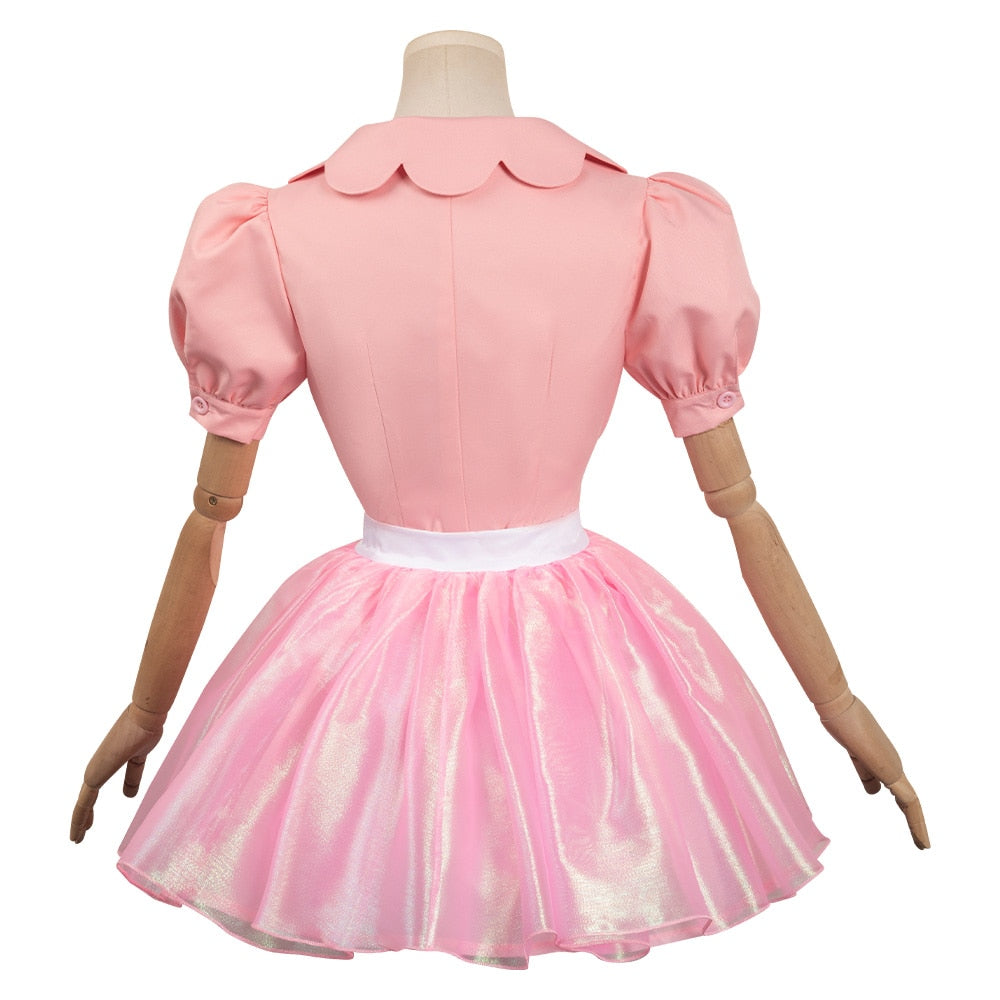 Barbie Margot Robbie Pink Yarn Skirt Costume Set with Hat & Earrings - Adult & Girls Halloween, Cosplay, Carnival Outfit - Perfect for Halloween Parties, Cosplay Events & Themed Dress-Up