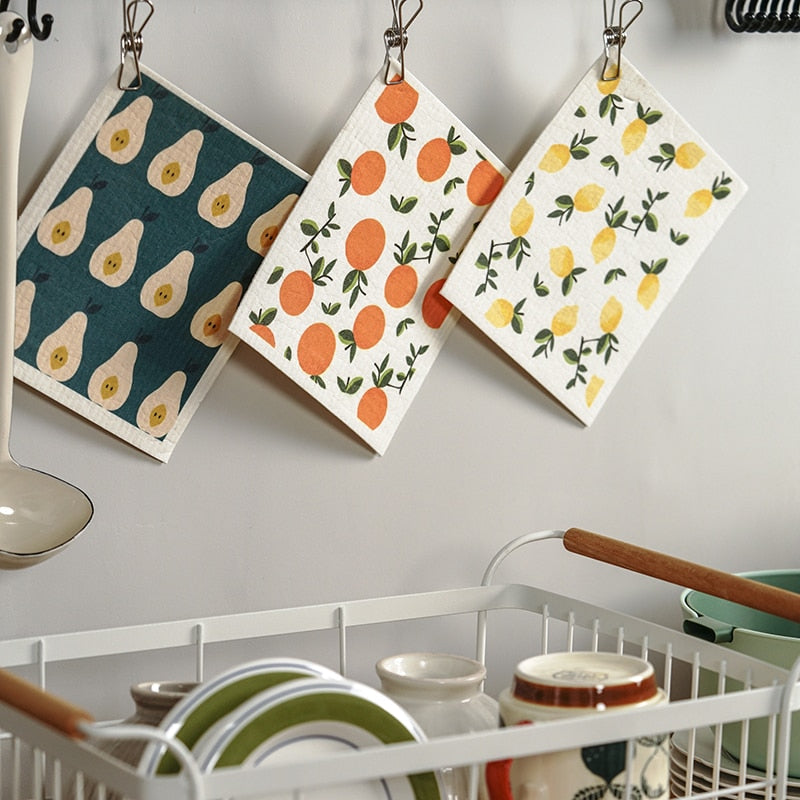 Dido Graphic Quick Drying Kitchen Towels - Absorbent & Reusable Dish Cloths for Cooking, Cleaning & Decor - Perfect for Home, Restaurant & Office Use
