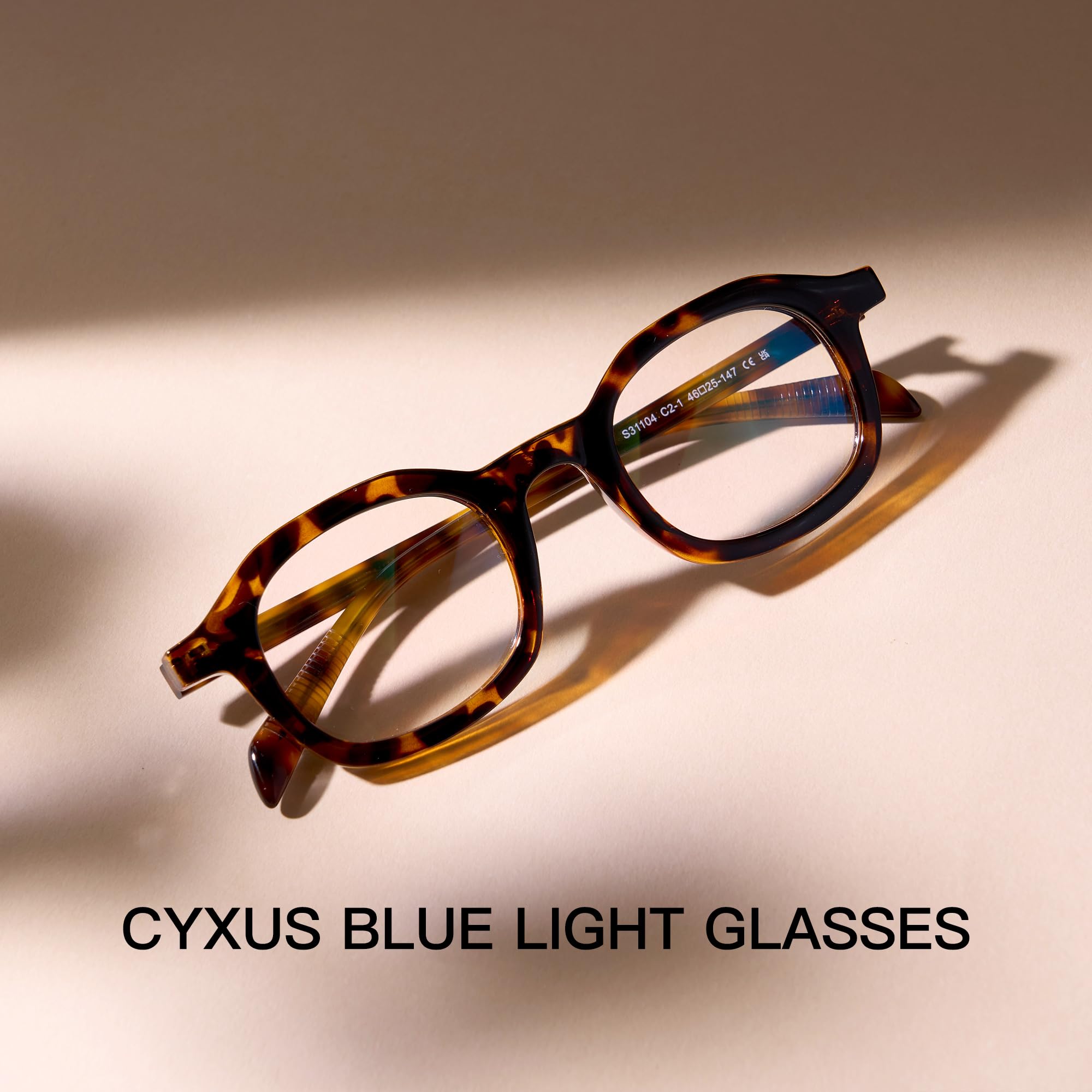 Cyxus Blue Light Blocking Glasses for Men & Women - Computer Glasses, Gaming Glasses, Screen Protection Eyewear (Model 8559) - Reduce Eye Strain for Work, Gaming & Digital Screen Use
